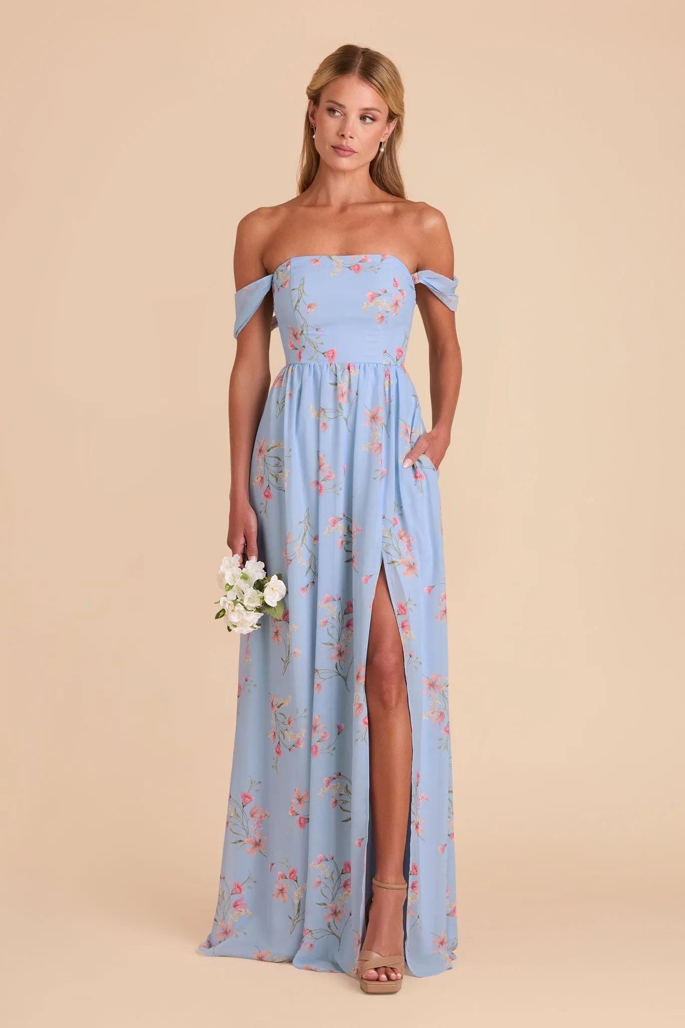 August Chiffon Dress - Periwinkle Blue Le Fleur sold by Birdy Grey product image thumbnail 3