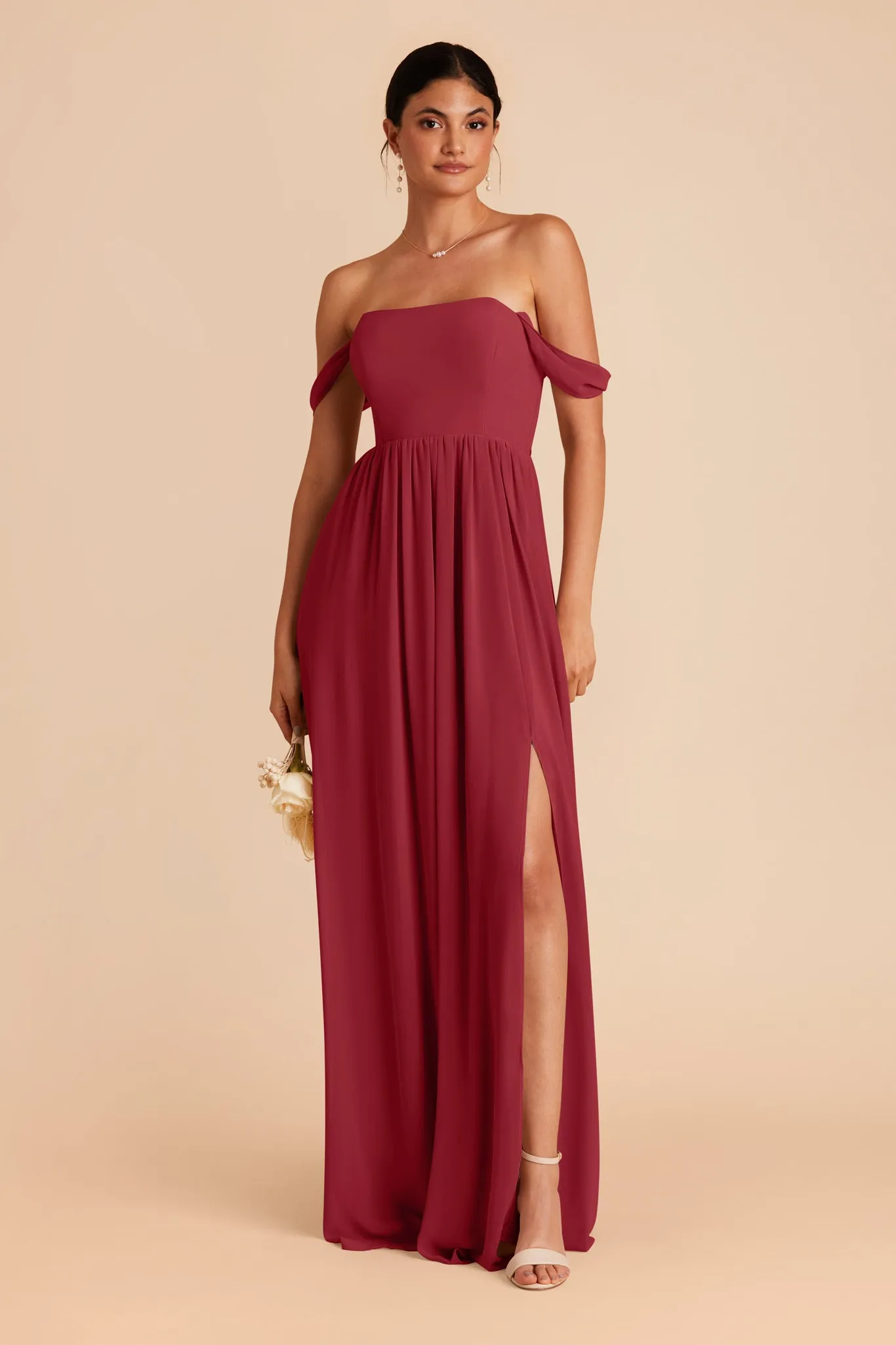 August Chiffon Dress - Burgundy sold by Birdy Grey product image thumbnail 3