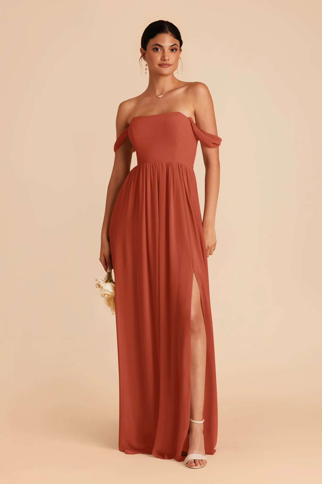 August Chiffon Dress - Auburn sold by Birdy Grey