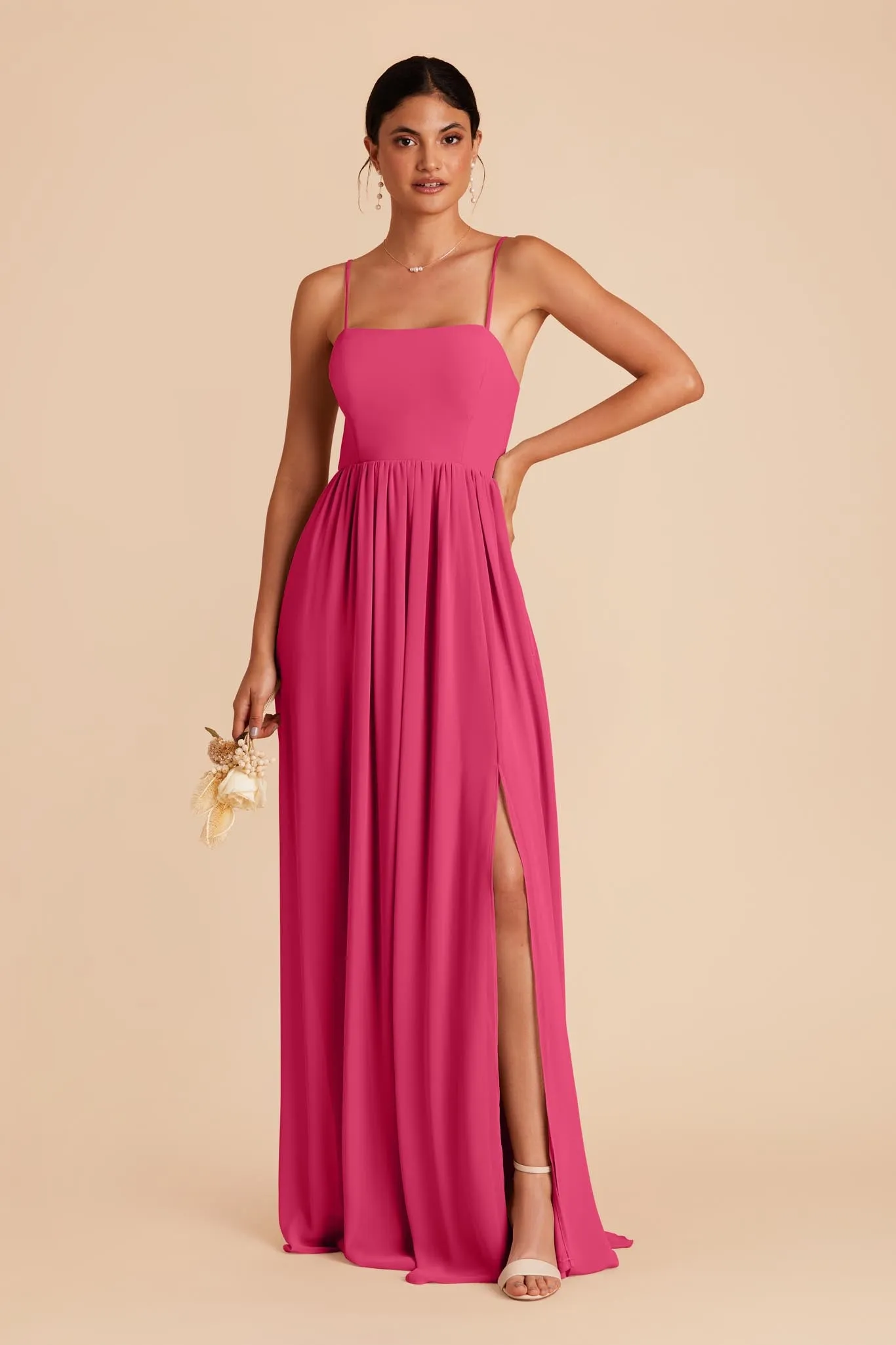 August Chiffon Dress - Fuchsia sold by Birdy Grey product image thumbnail 4