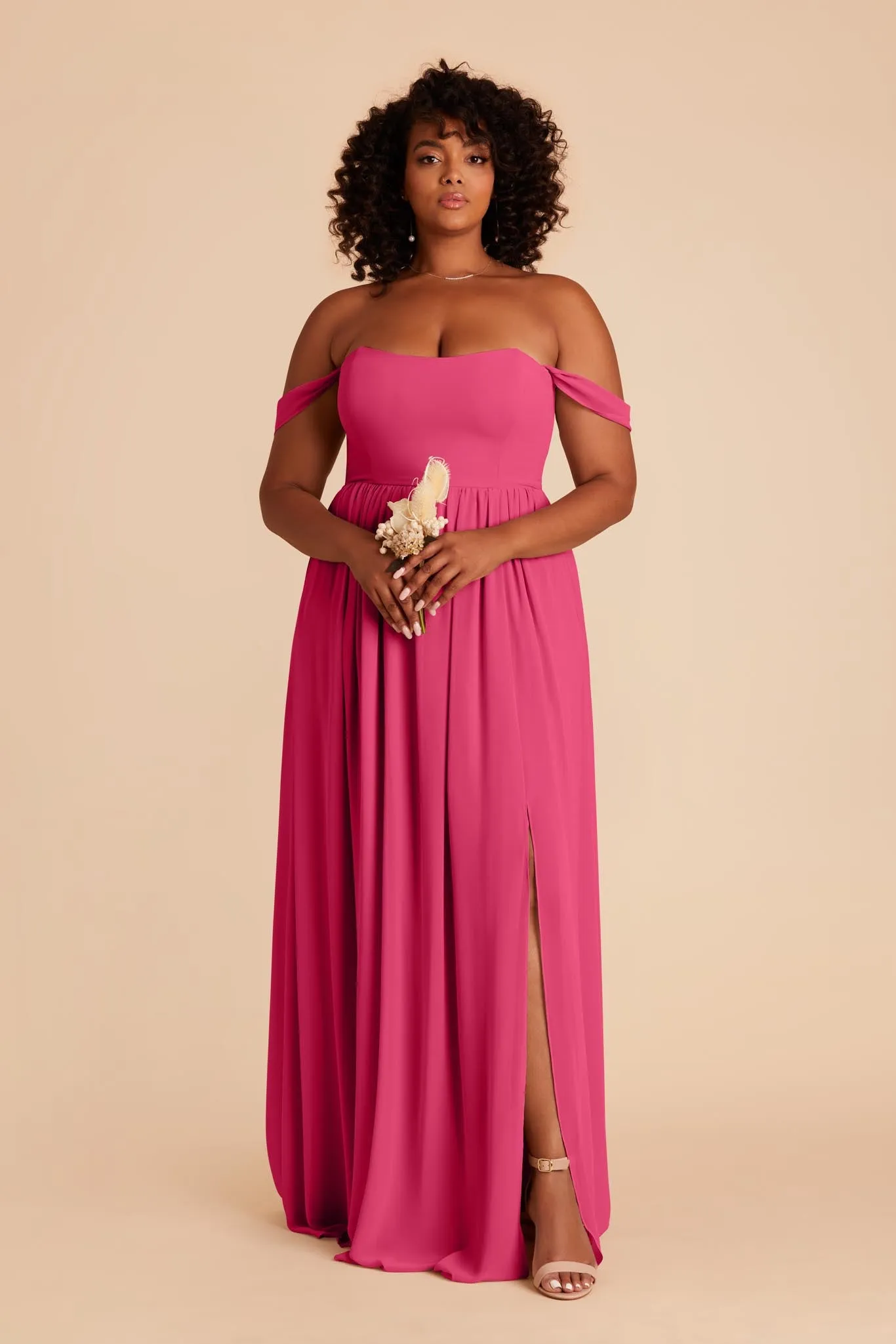 August Chiffon Dress - Fuchsia sold by Birdy Grey product image thumbnail 2