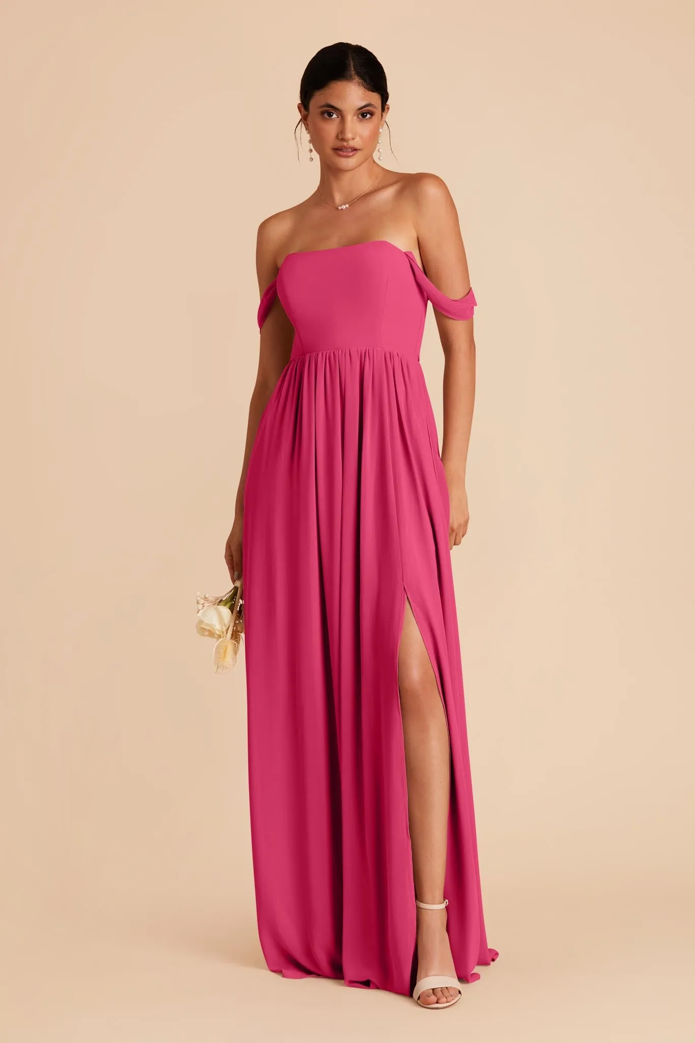 August Chiffon Dress - Fuchsia sold by Birdy Grey