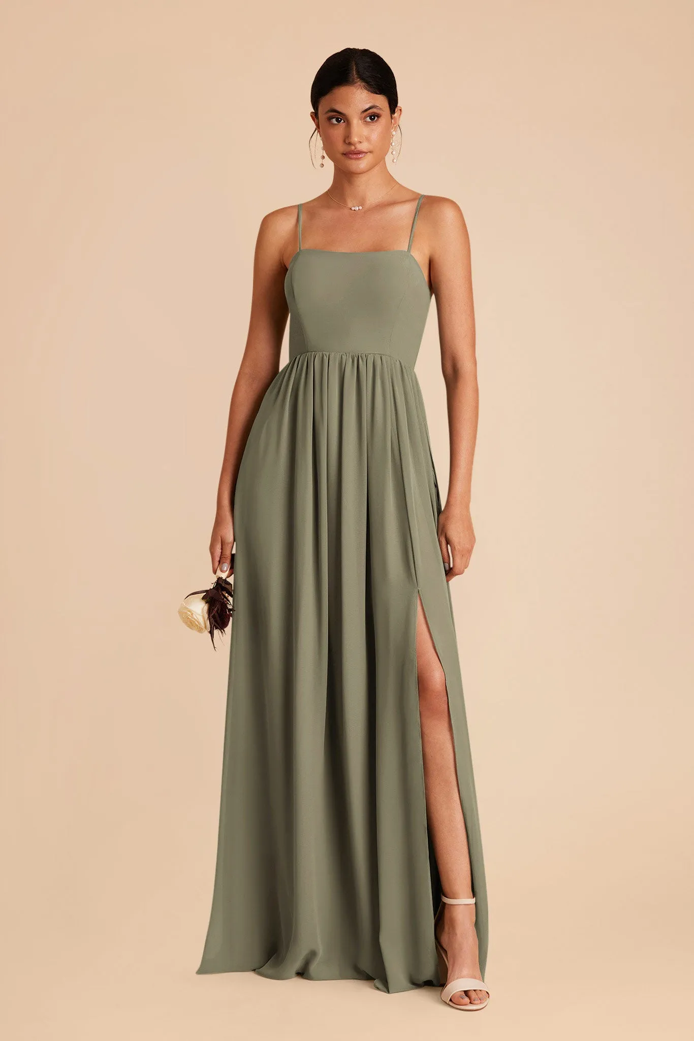 August Chiffon Dress - Thyme sold by Birdy Grey product image thumbnail 4