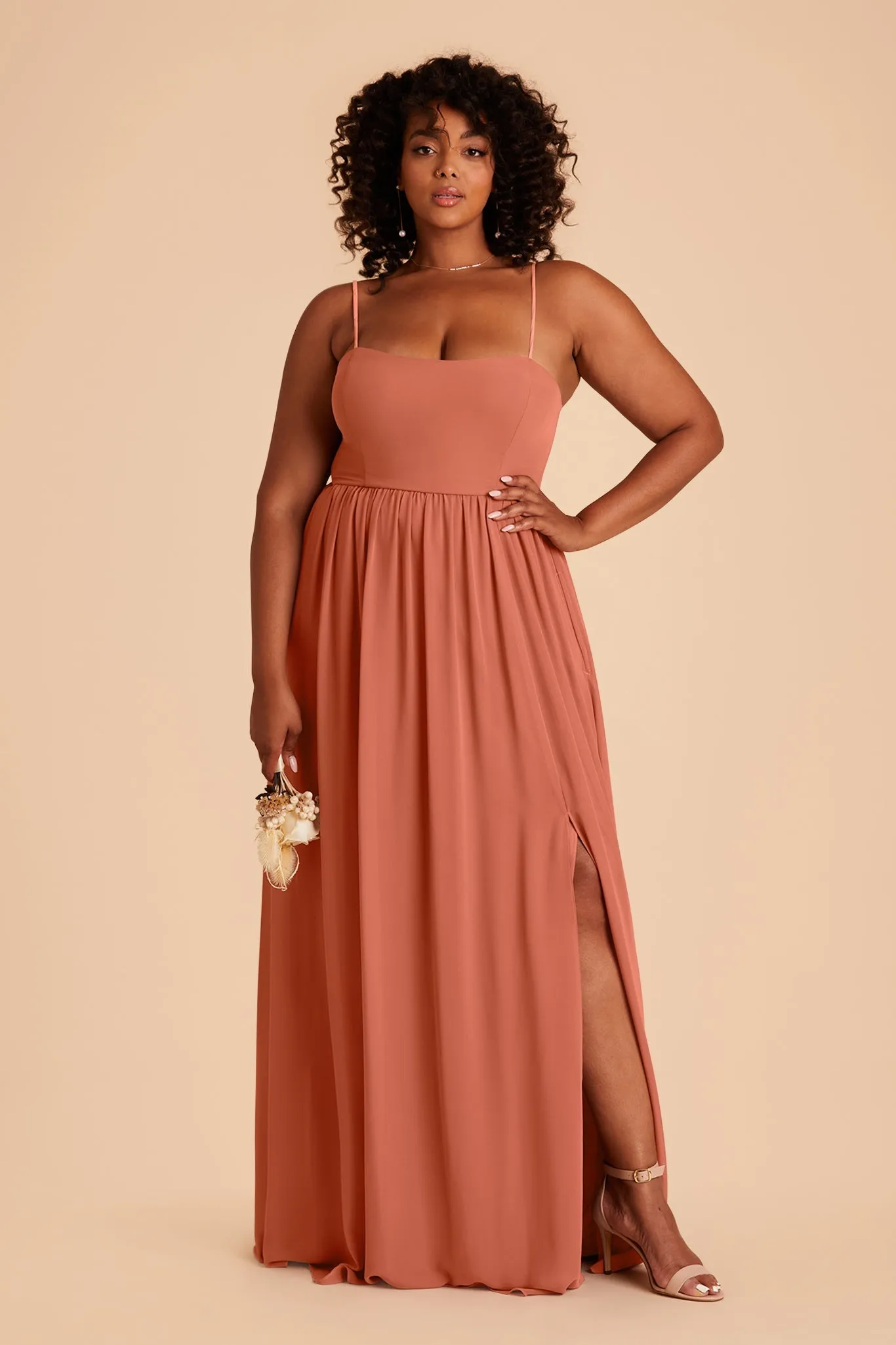 August Chiffon Dress - Terracotta sold by Birdy Grey product image thumbnail 2