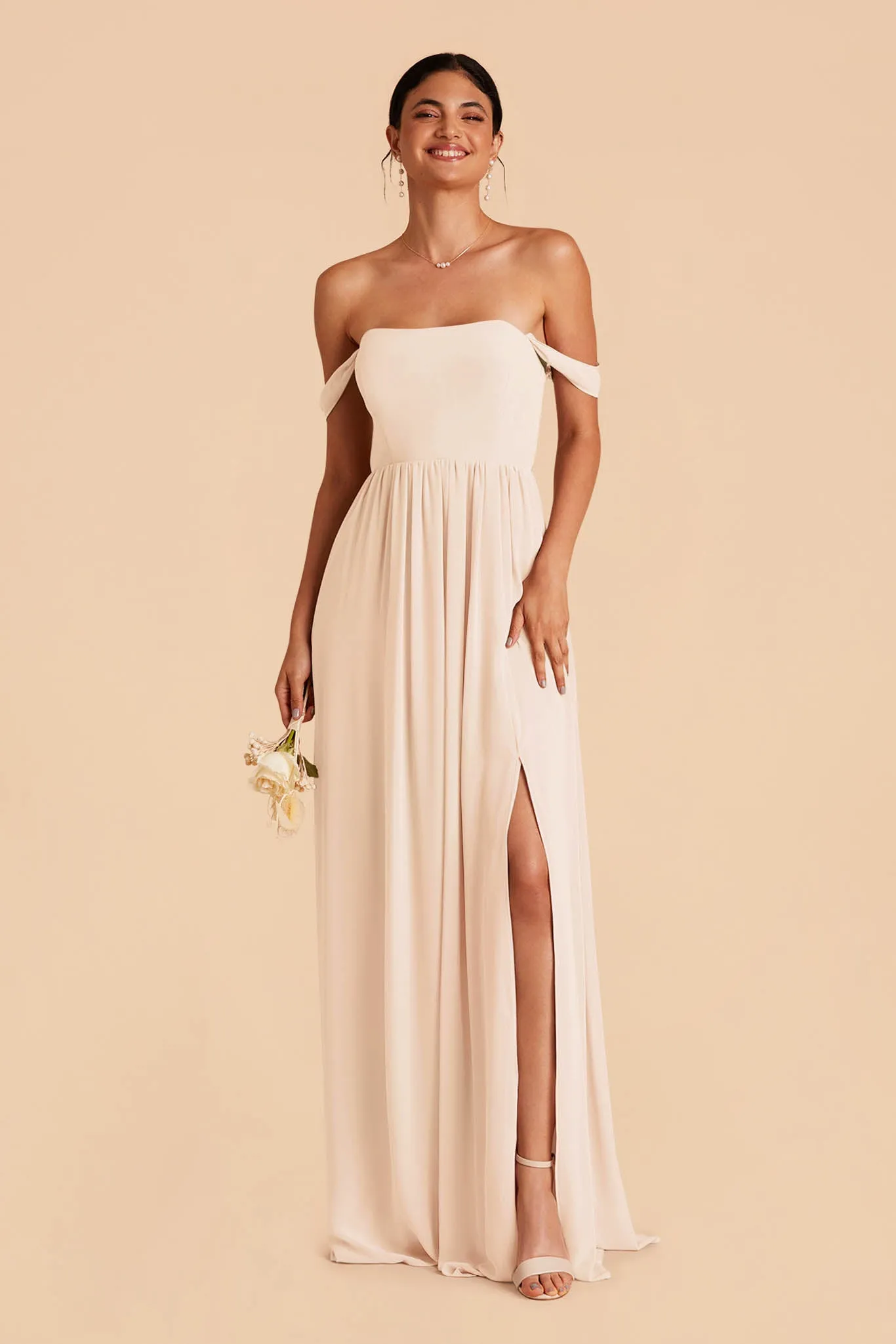 August Chiffon Dress - Champagne sold by Birdy Grey