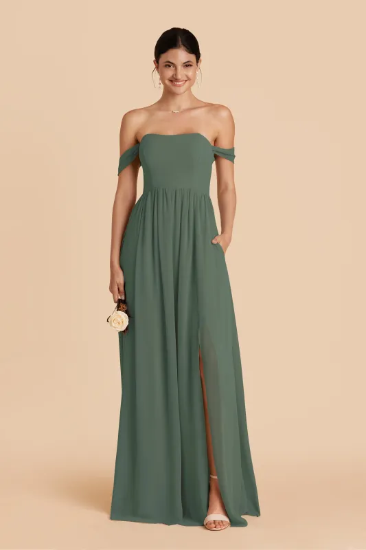 August Chiffon Dress - Eucalyptus sold by Birdy Grey