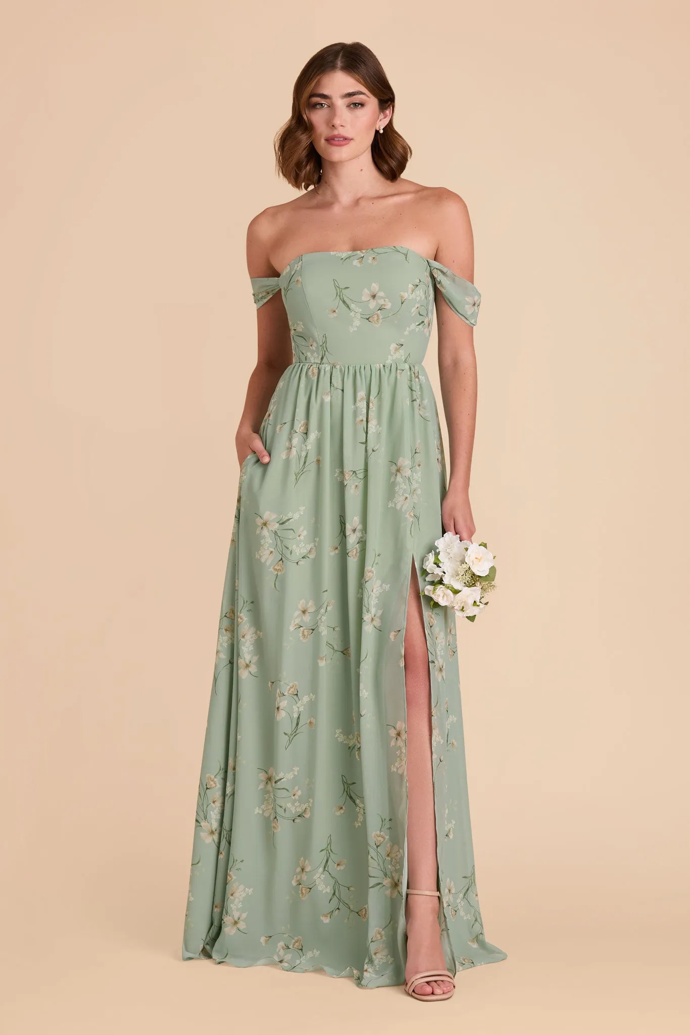 August Chiffon Dress - Sage Le Fleur sold by Birdy Grey product image thumbnail 4