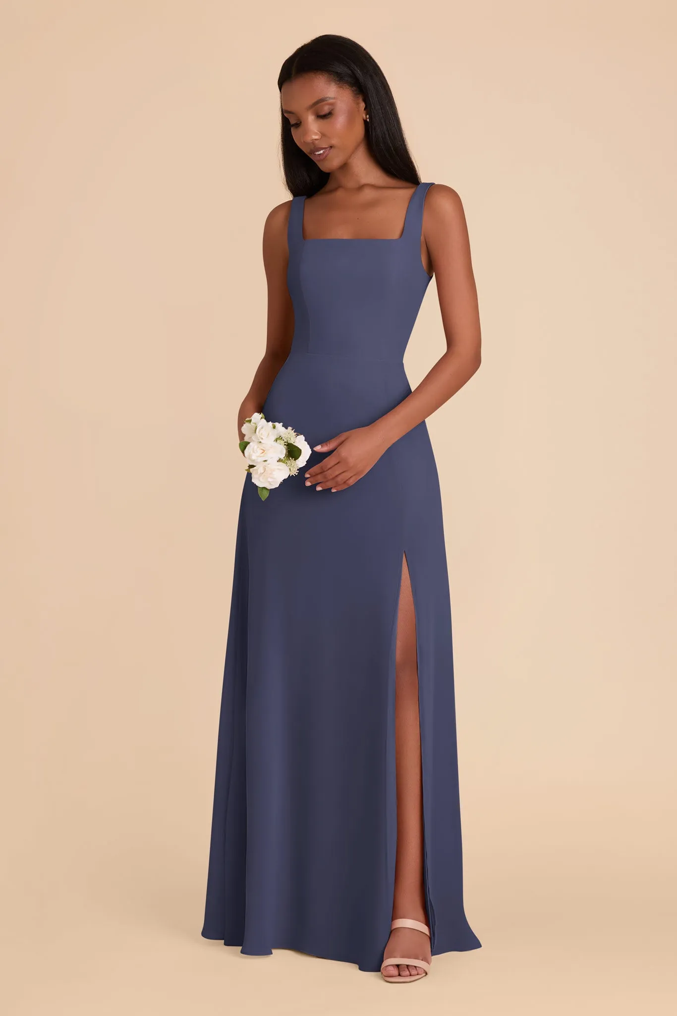 Alex Chiffon Dress - Dusk Blue sold by Birdy Grey product image thumbnail 4