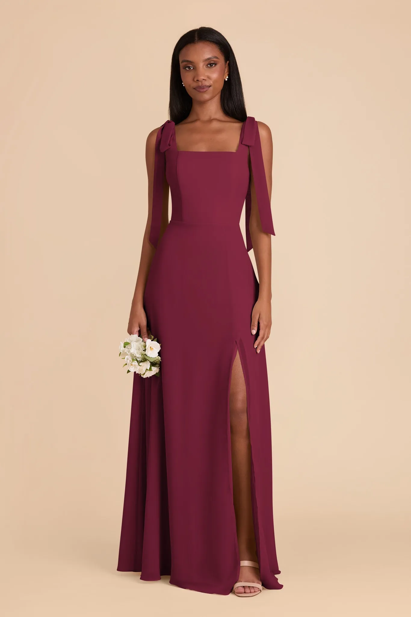 Alex Chiffon Dress - Berry sold by Birdy Grey