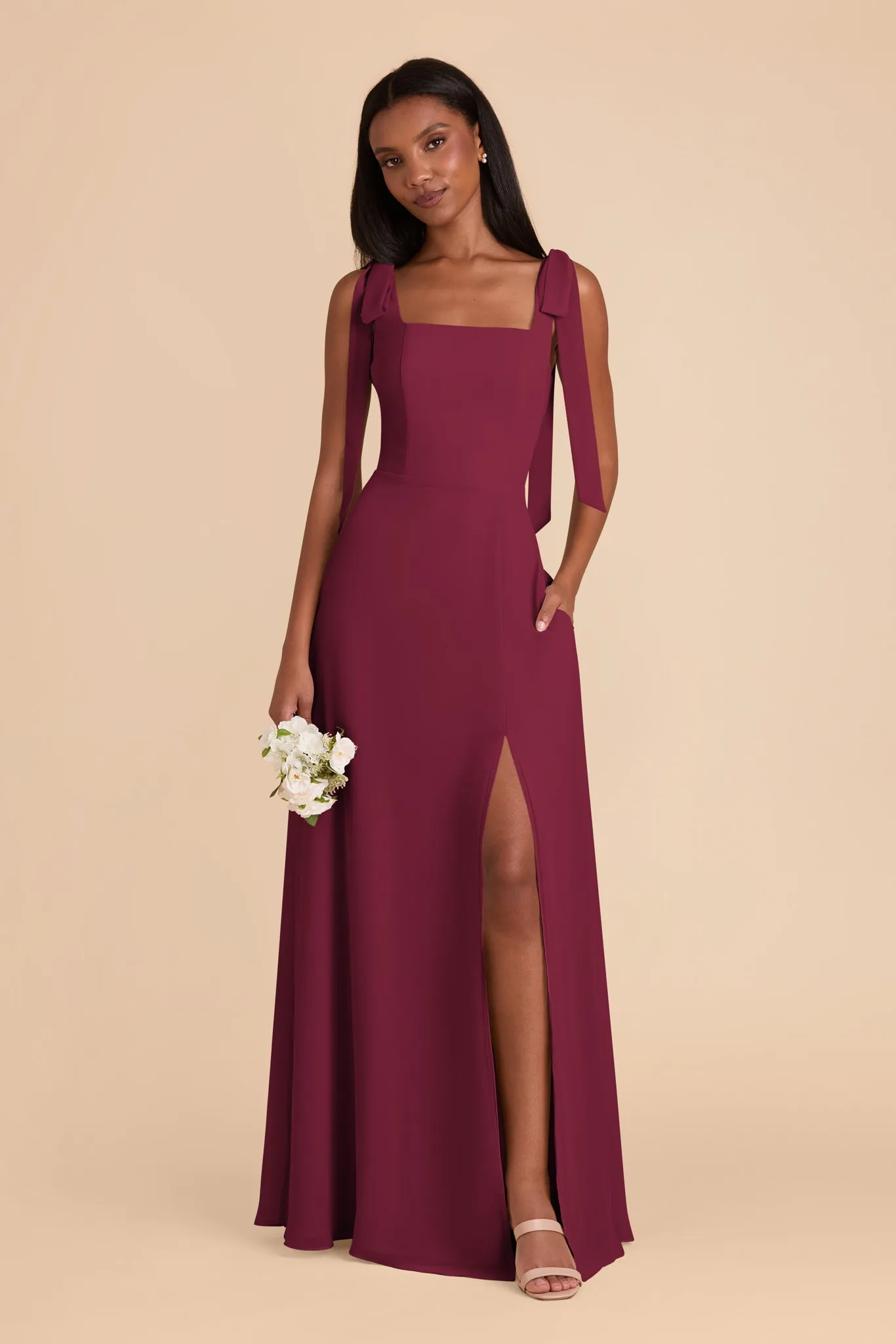 Alex Chiffon Dress - Berry sold by Birdy Grey product image thumbnail 4