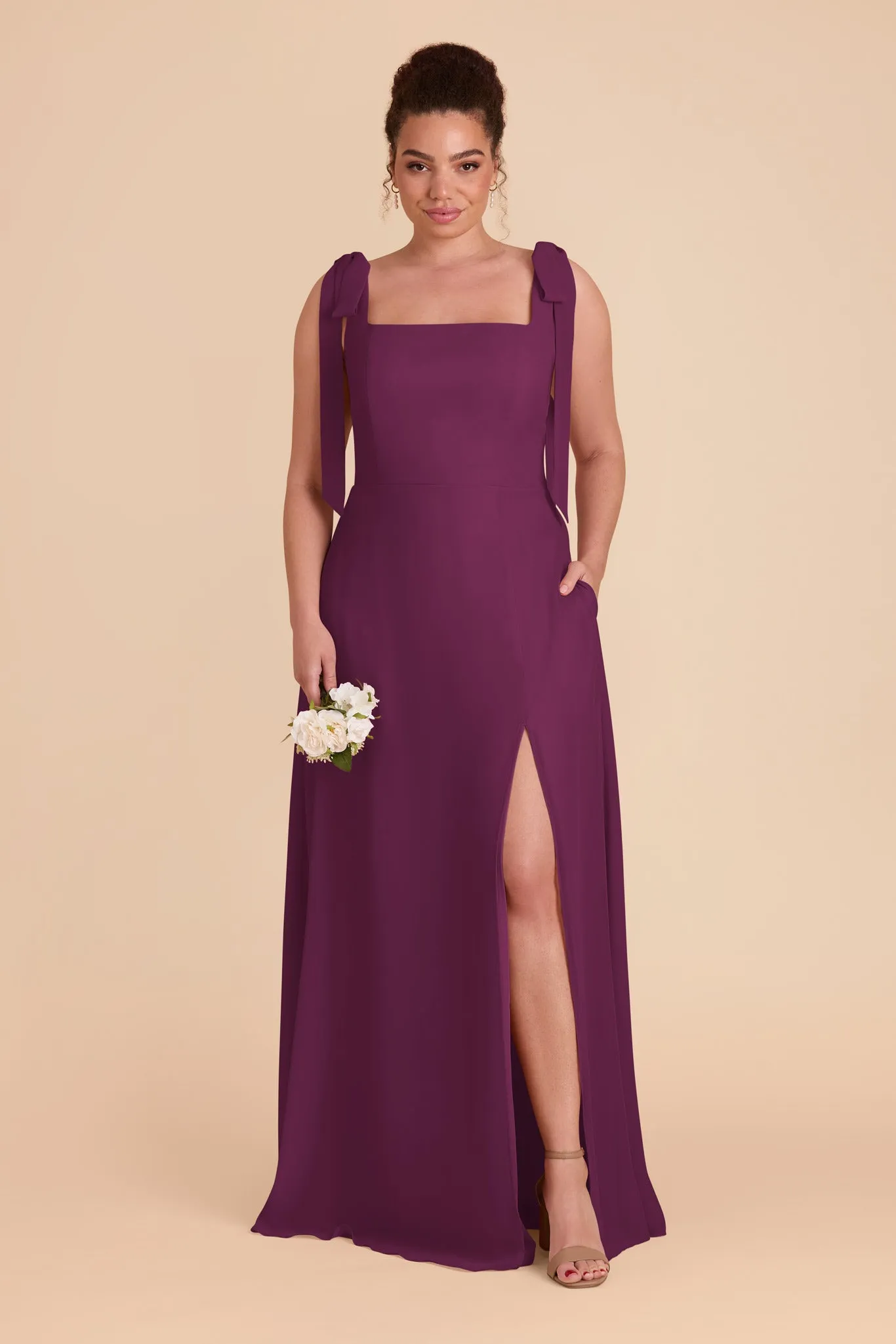 Alex Chiffon Dress - Fig sold by Birdy Grey product image thumbnail 2