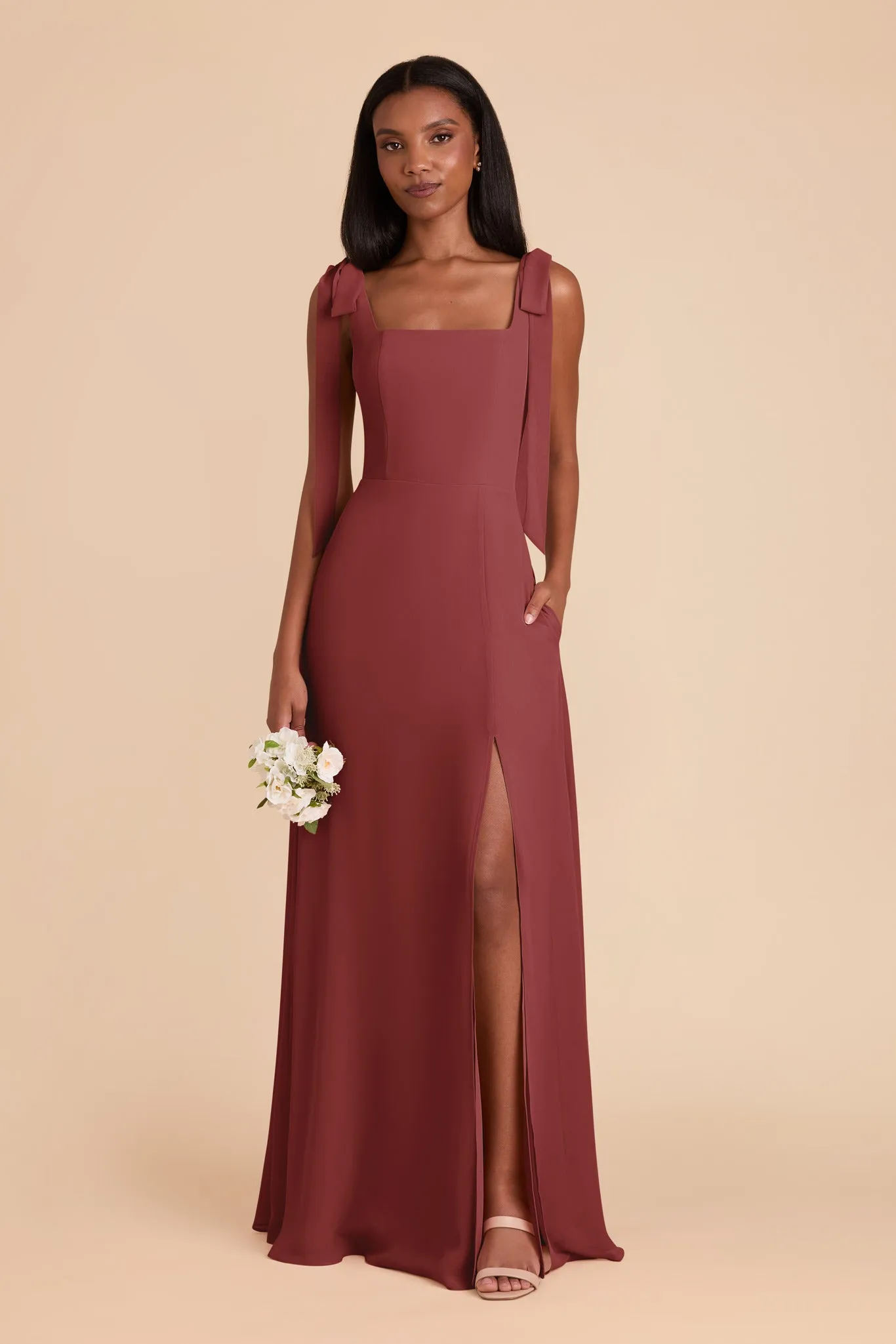 Alex Chiffon Dress - Rosewood sold by Birdy Grey product image thumbnail 3