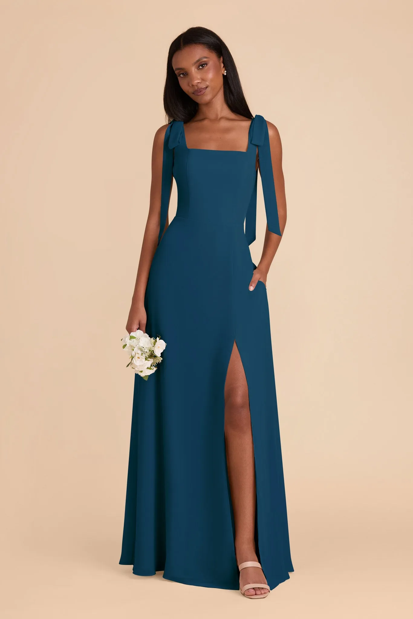 Alex Chiffon Dress - Dark Teal sold by Birdy Grey product image thumbnail 3