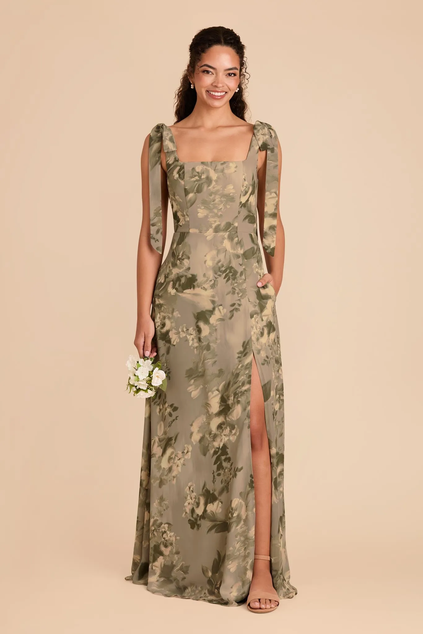 Alex Chiffon Dress - Doe Painted Botanics sold by Birdy Grey product image thumbnail 3