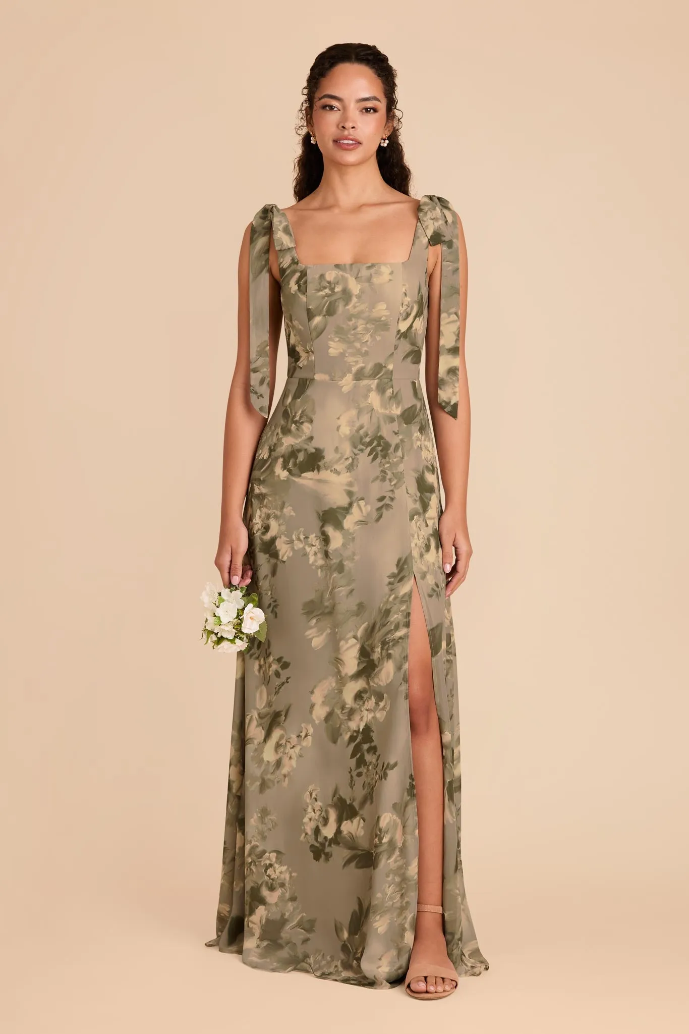 Alex Chiffon Dress - Doe Painted Botanics sold by Birdy Grey product image thumbnail 4