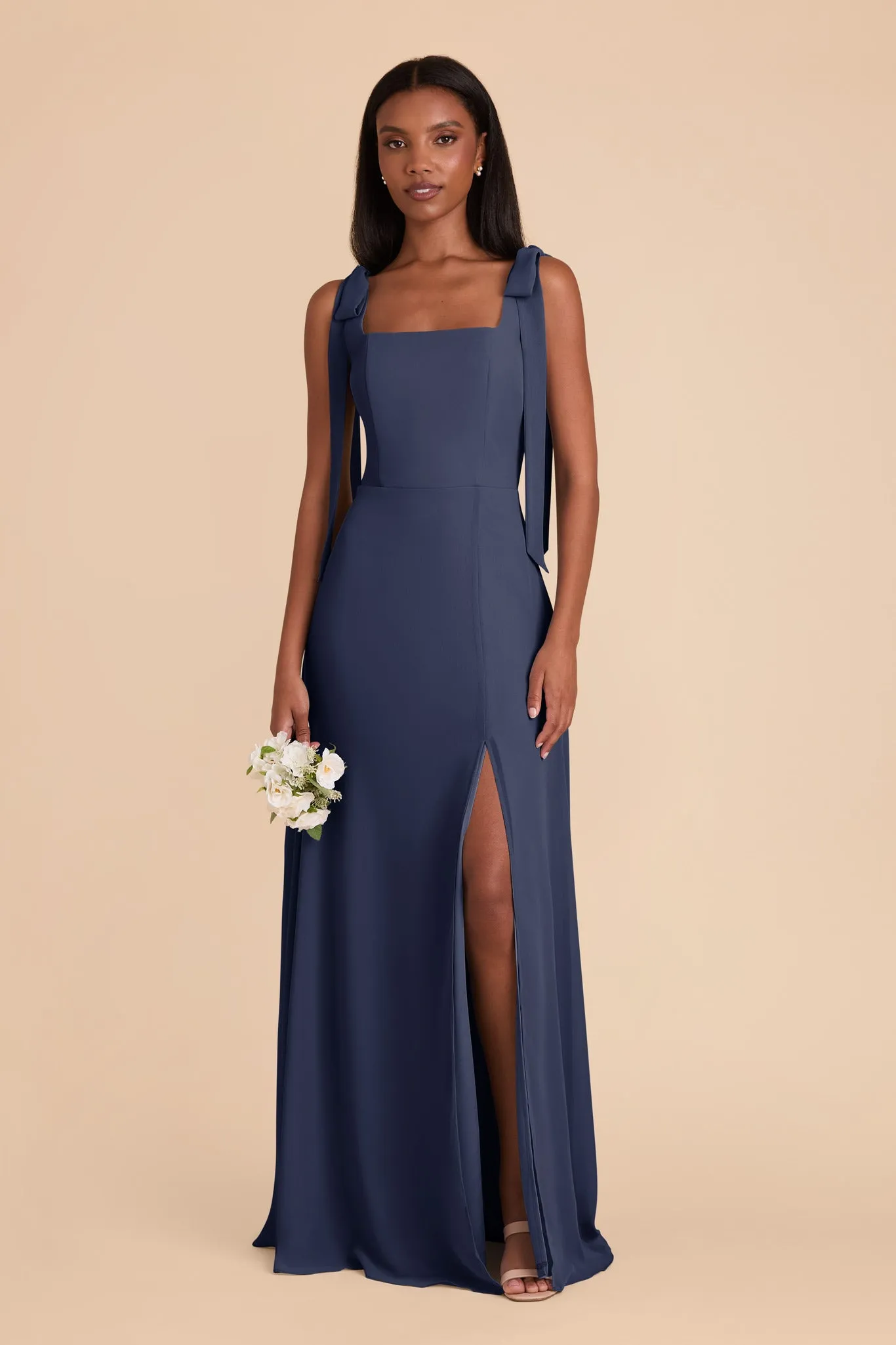 Alex Chiffon Dress - Slate Blue sold by Birdy Grey product image thumbnail 3