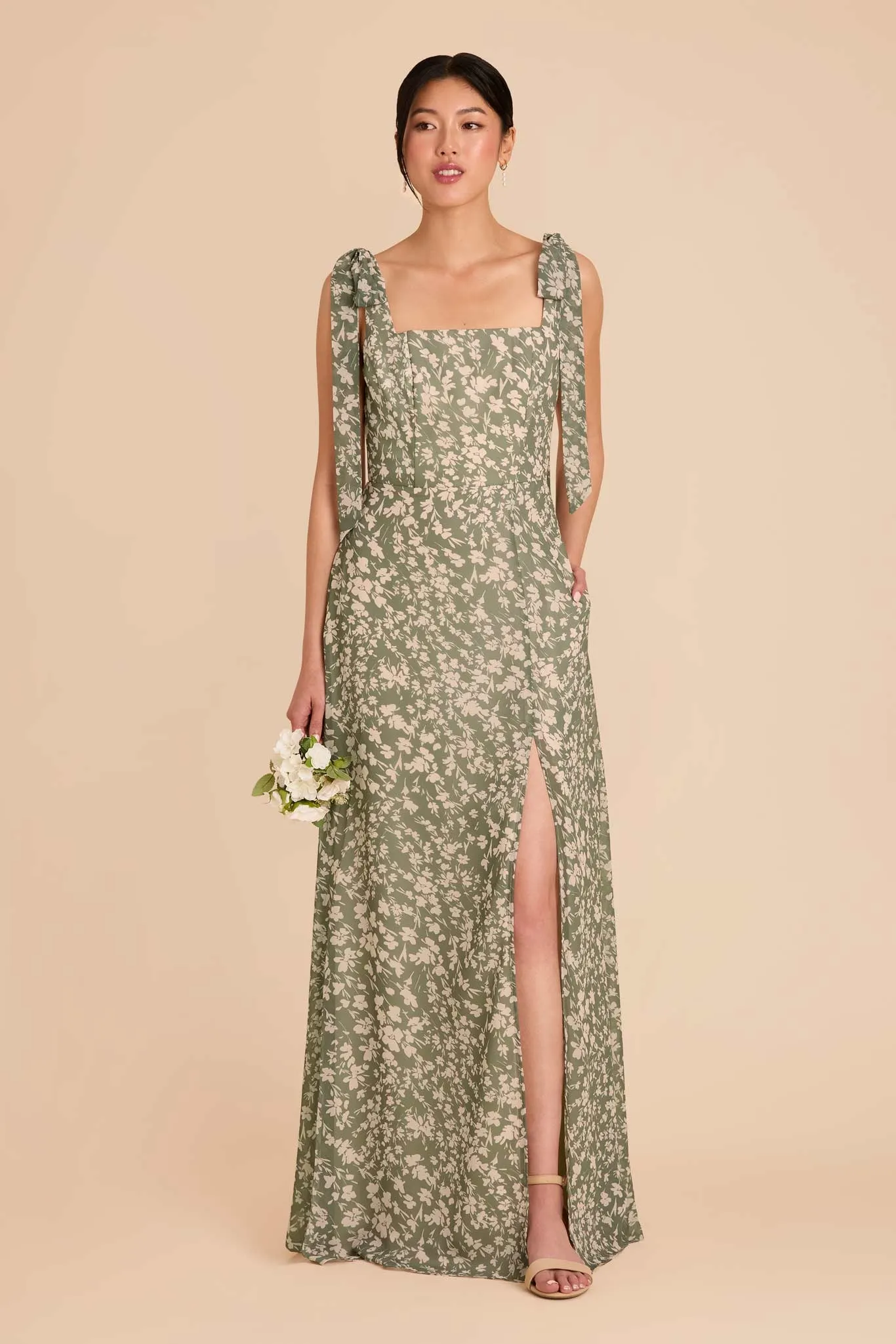 Alex Chiffon Dress - Thyme Dreamy Floral sold by Birdy Grey product image thumbnail 3