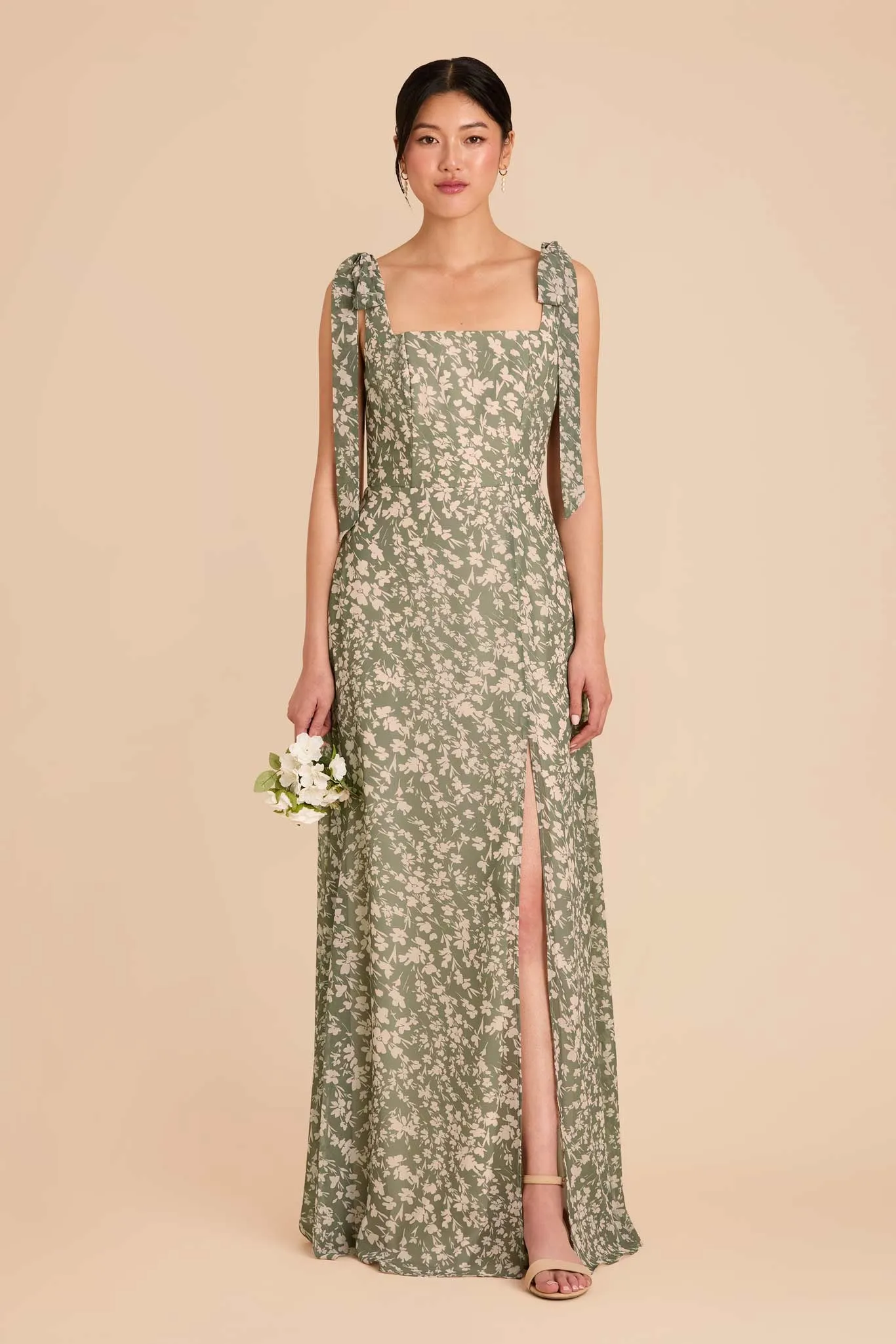 Alex Chiffon Dress - Thyme Dreamy Floral sold by Birdy Grey