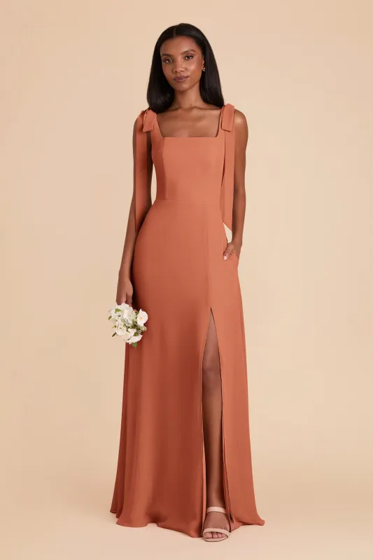 Alex Chiffon Dress - Terracotta sold by Birdy Grey