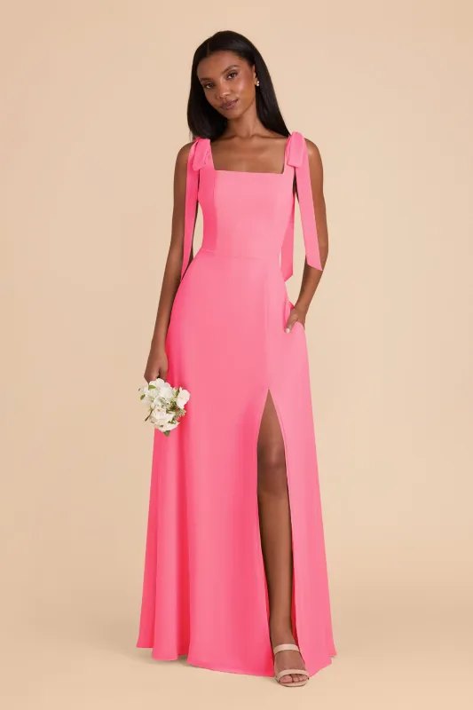 Alex Chiffon Dress - Bon Bon Pink sold by Birdy Grey