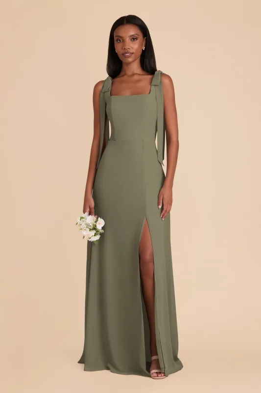 Alex Chiffon Dress - Thyme sold by Birdy Grey