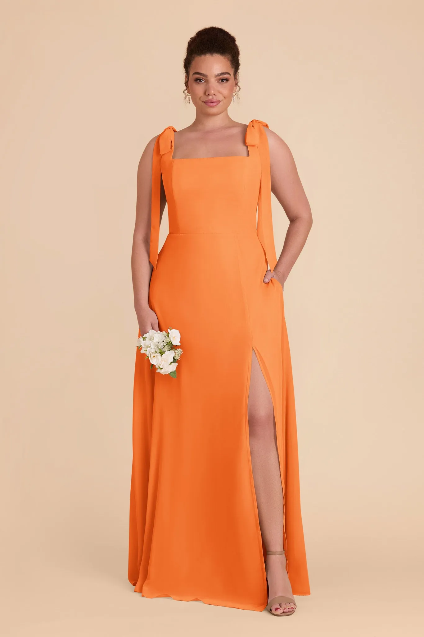 Alex Chiffon Dress - Apricot sold by Birdy Grey product image thumbnail 2