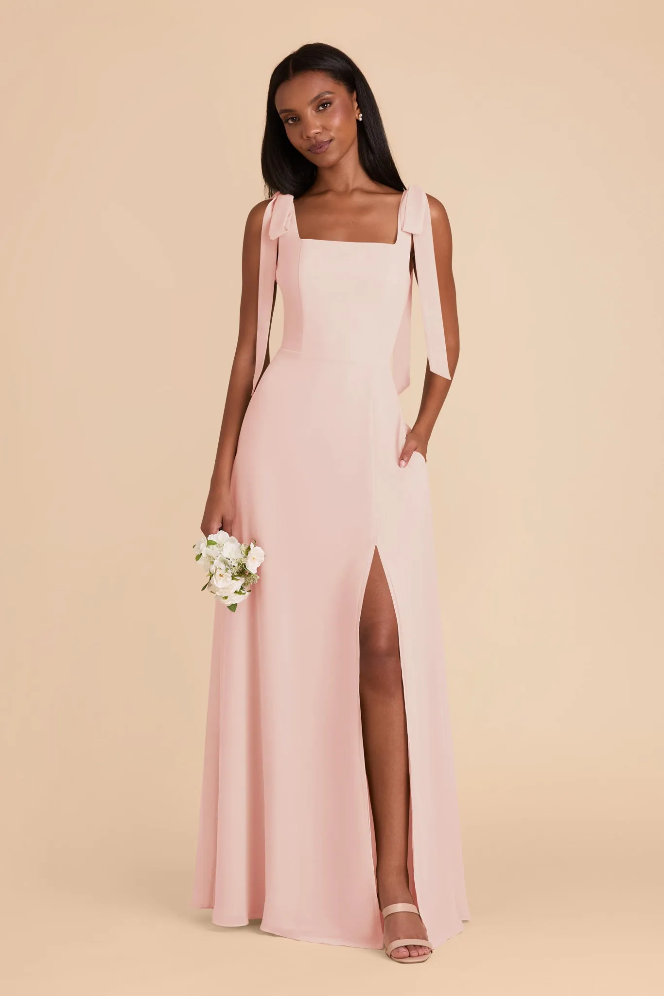 Alex Chiffon Dress - Blush Pink sold by Birdy Grey product image thumbnail 3