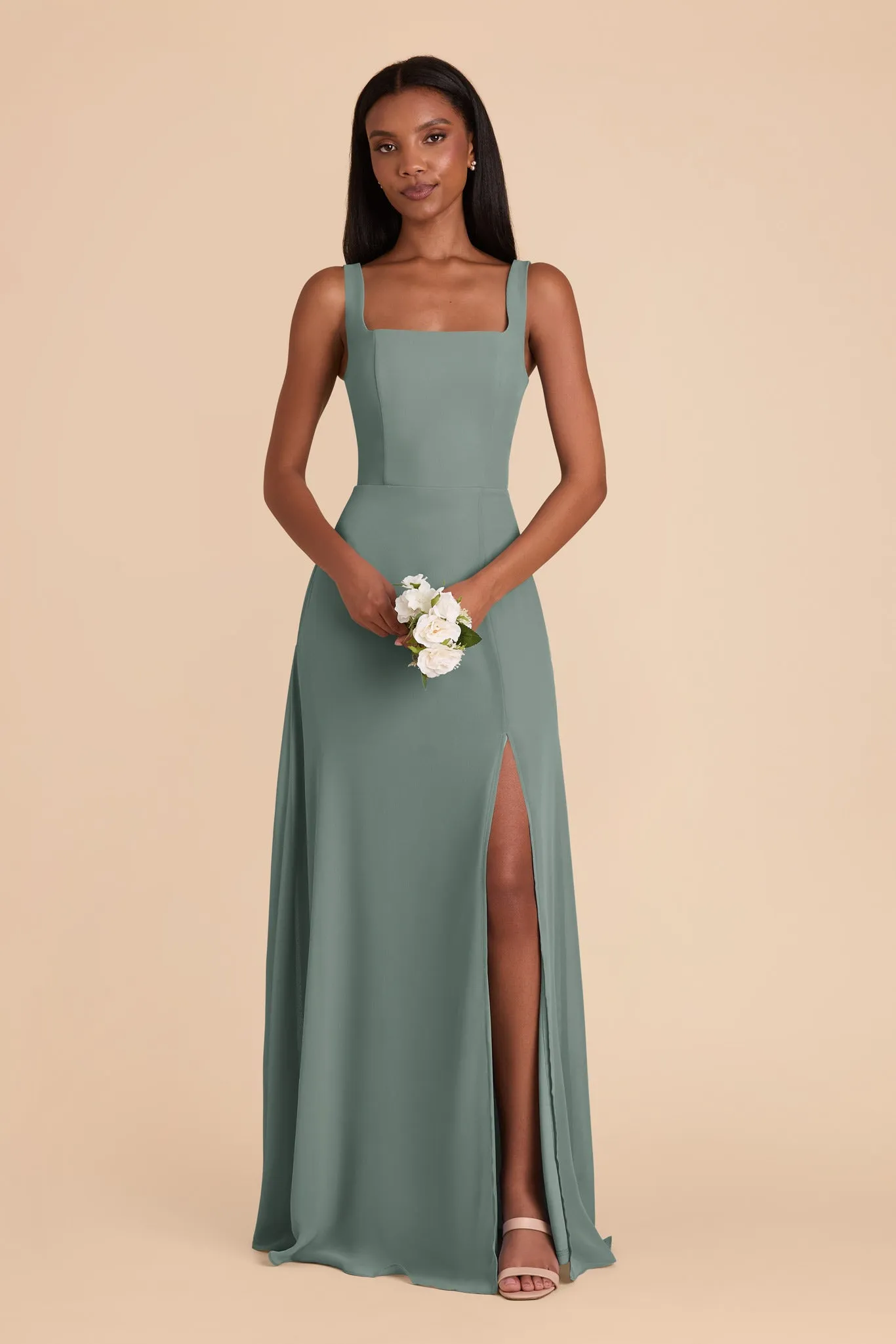 Alex Chiffon Dress - Sea Glass sold by Birdy Grey product image thumbnail 4