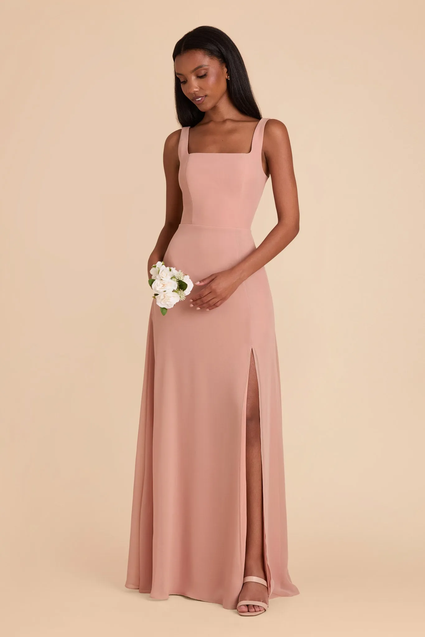 Alex Chiffon Dress - Dusty Rose sold by Birdy Grey product image thumbnail 4