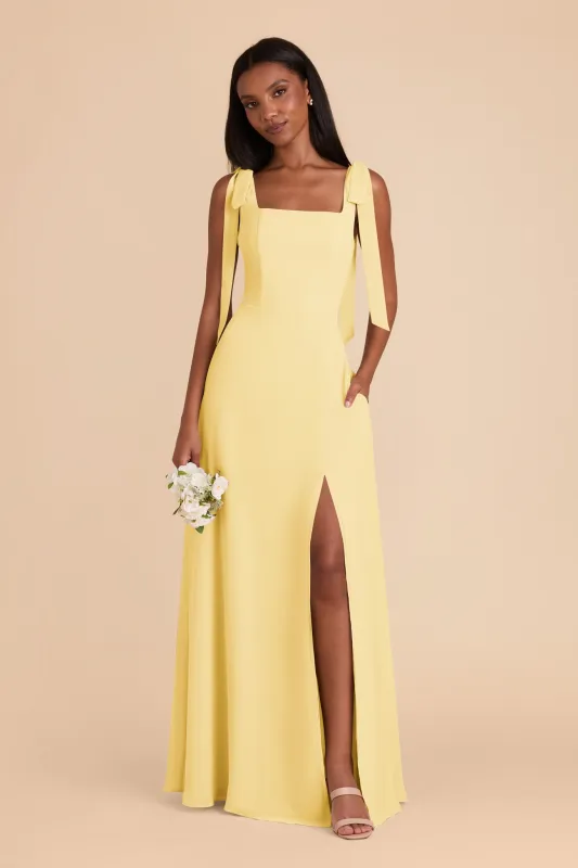 Alex Chiffon Dress - Lemon Sorbet sold by Birdy Grey