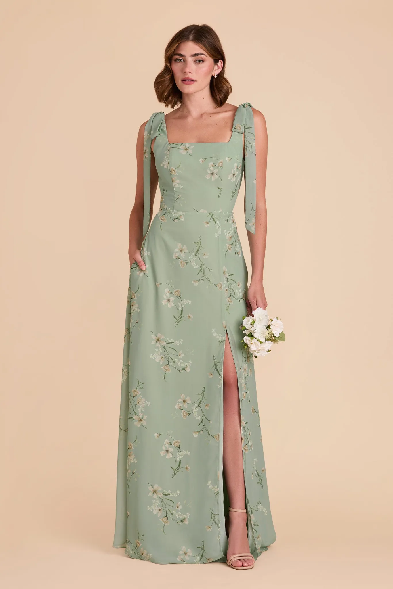 Alex Chiffon Dress - Sage Le Fleur sold by Birdy Grey product image thumbnail 3