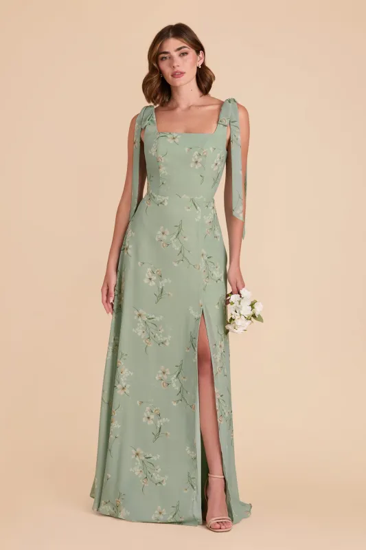 Alex Chiffon Dress - Sage Le Fleur sold by Birdy Grey