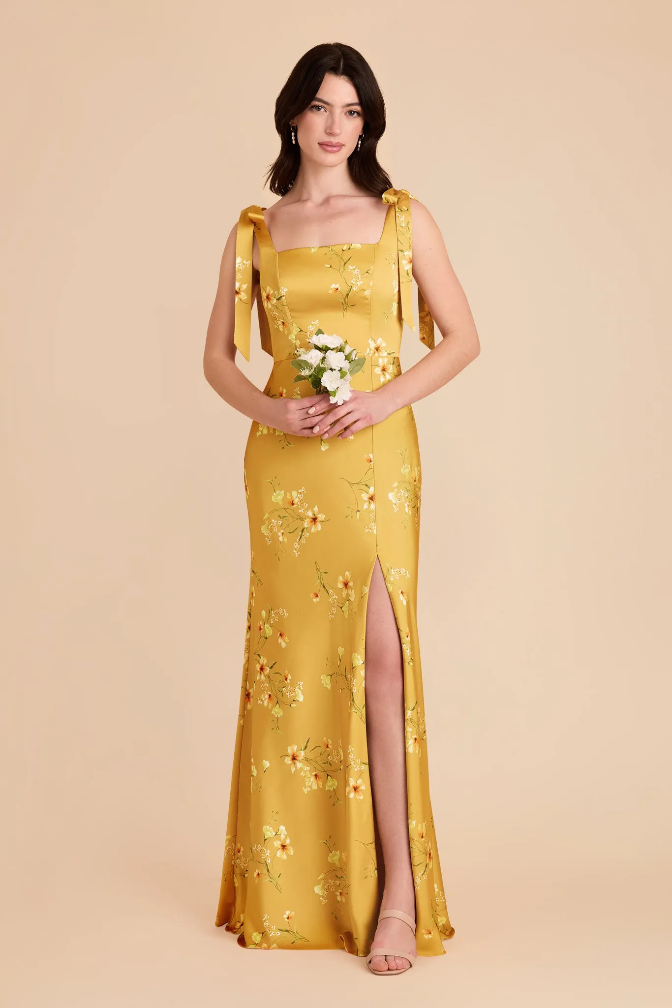 Alex Matte Satin Dress - Marigold Le Fleur sold by Birdy Grey product image thumbnail 2