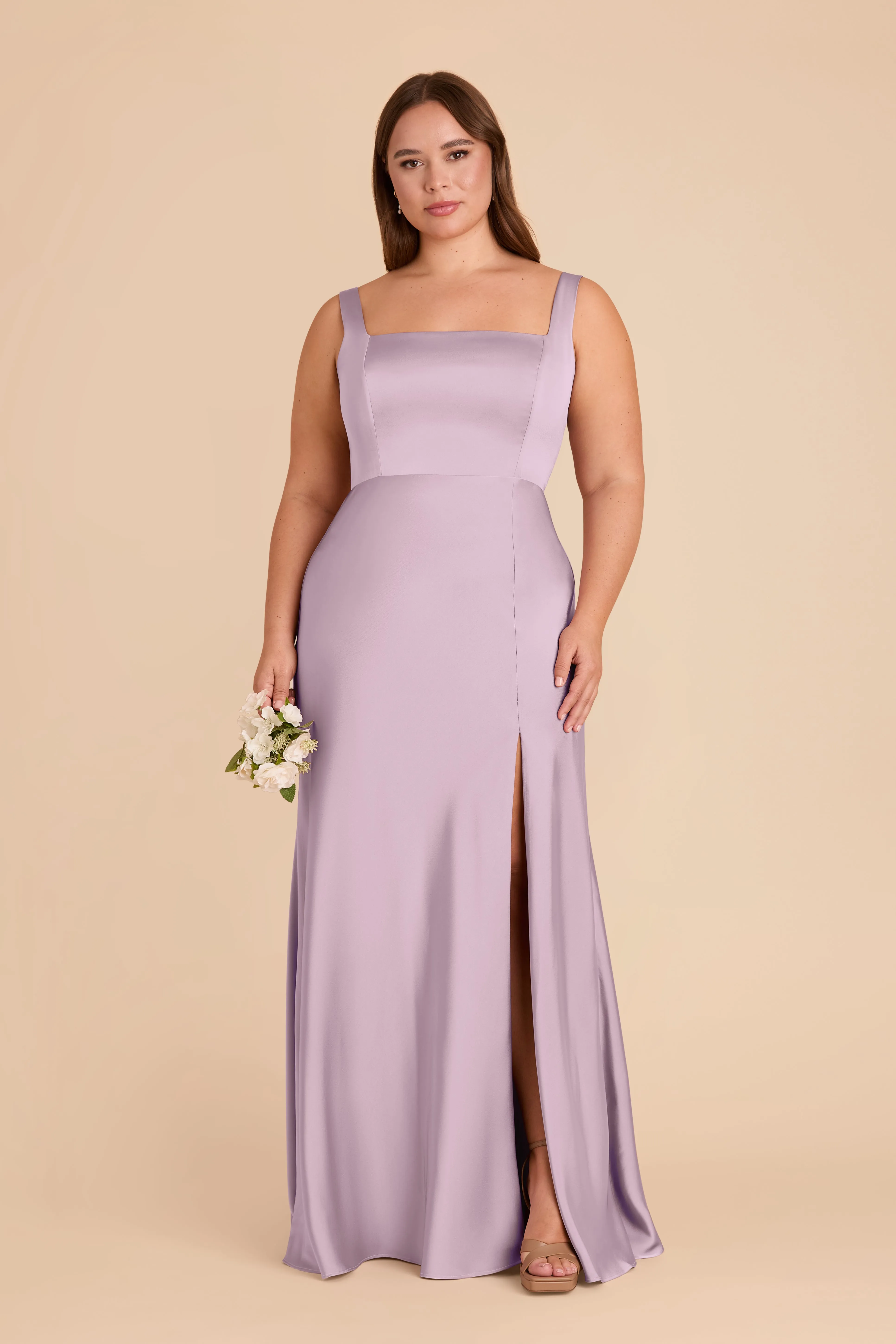 Alex Matte Satin Dress - Lavender sold by Birdy Grey product image thumbnail 2
