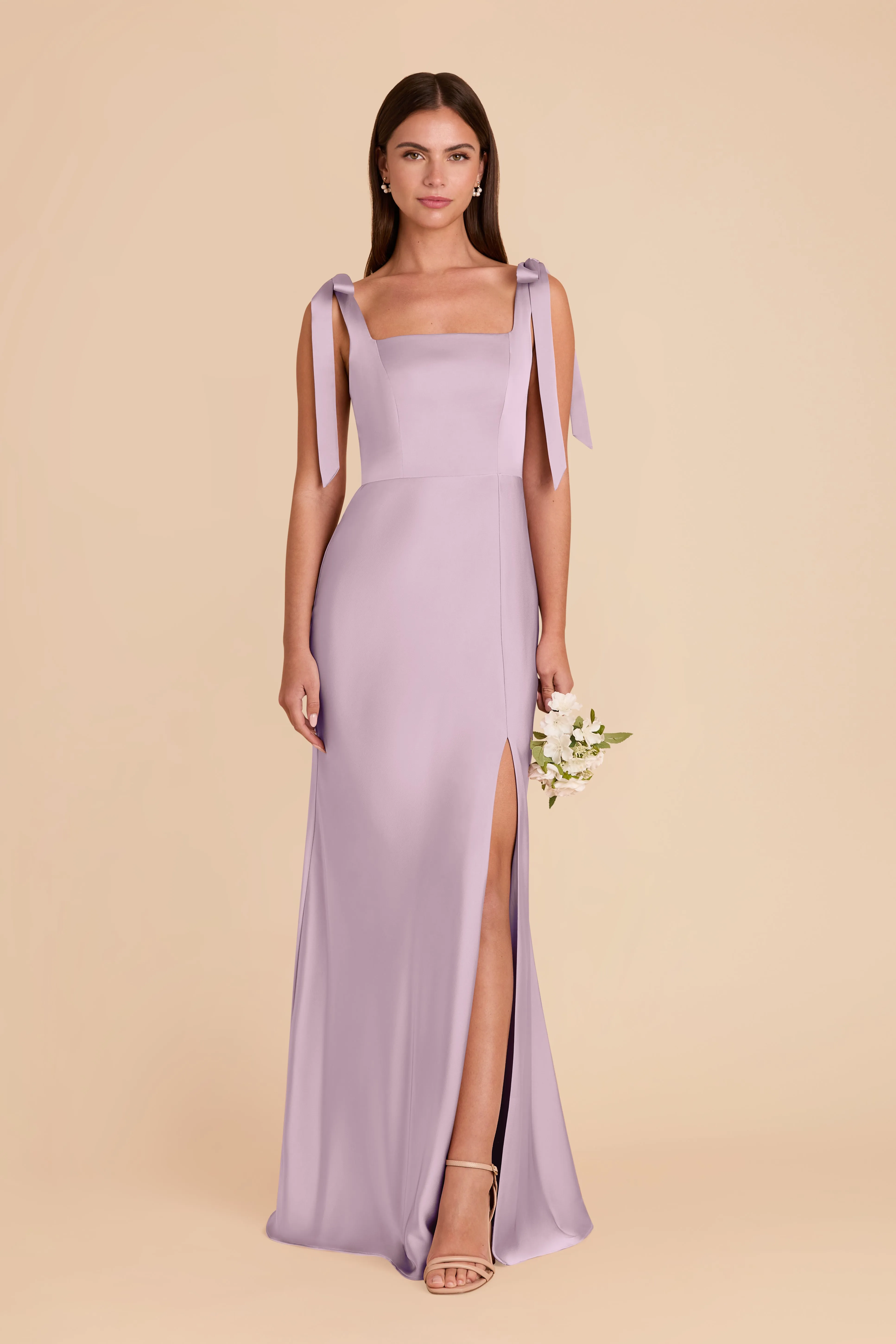Alex Matte Satin Dress - Lavender sold by Birdy Grey product image thumbnail 3