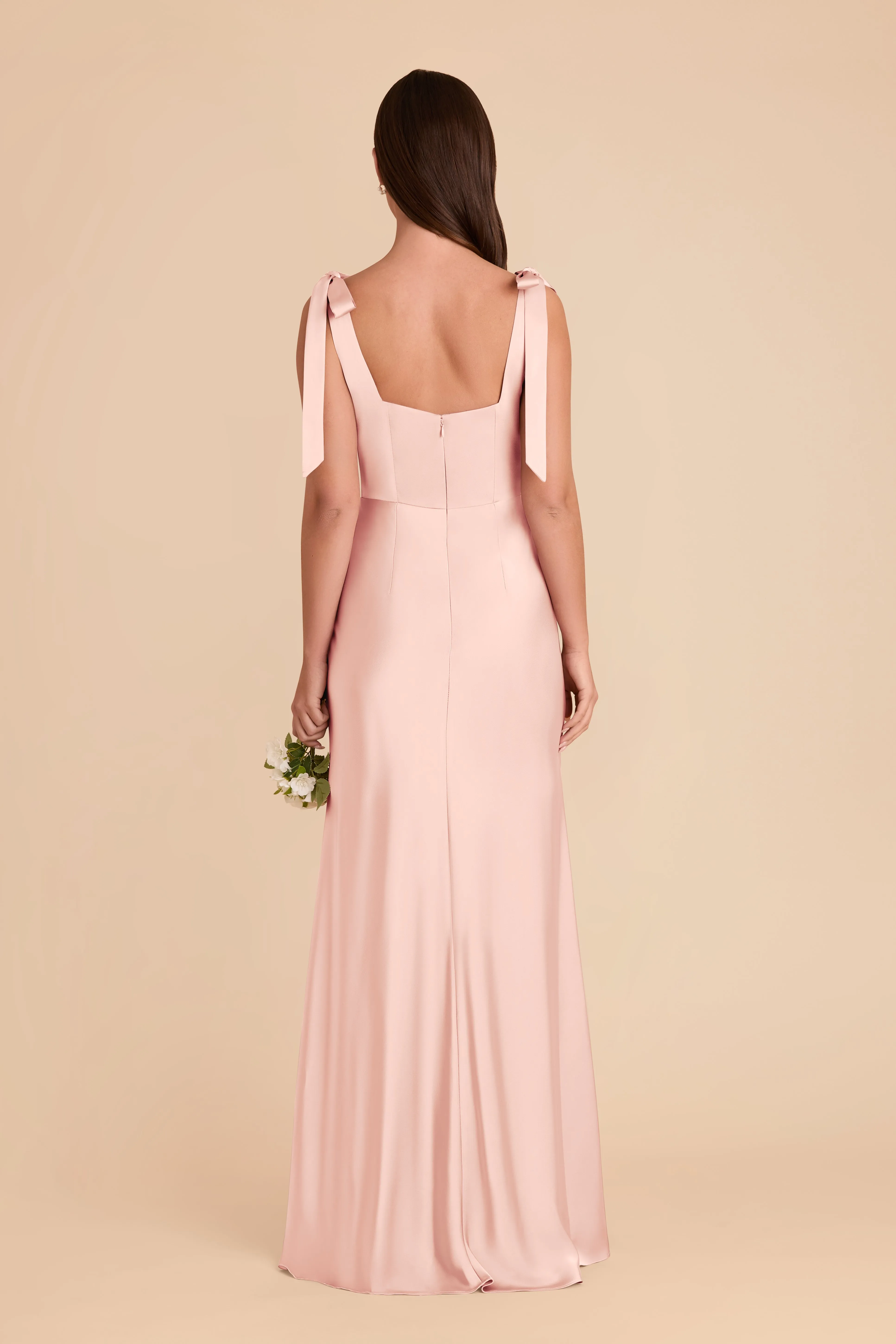 Alex Matte Satin Dress - Blush Pink sold by Birdy Grey product image thumbnail 5