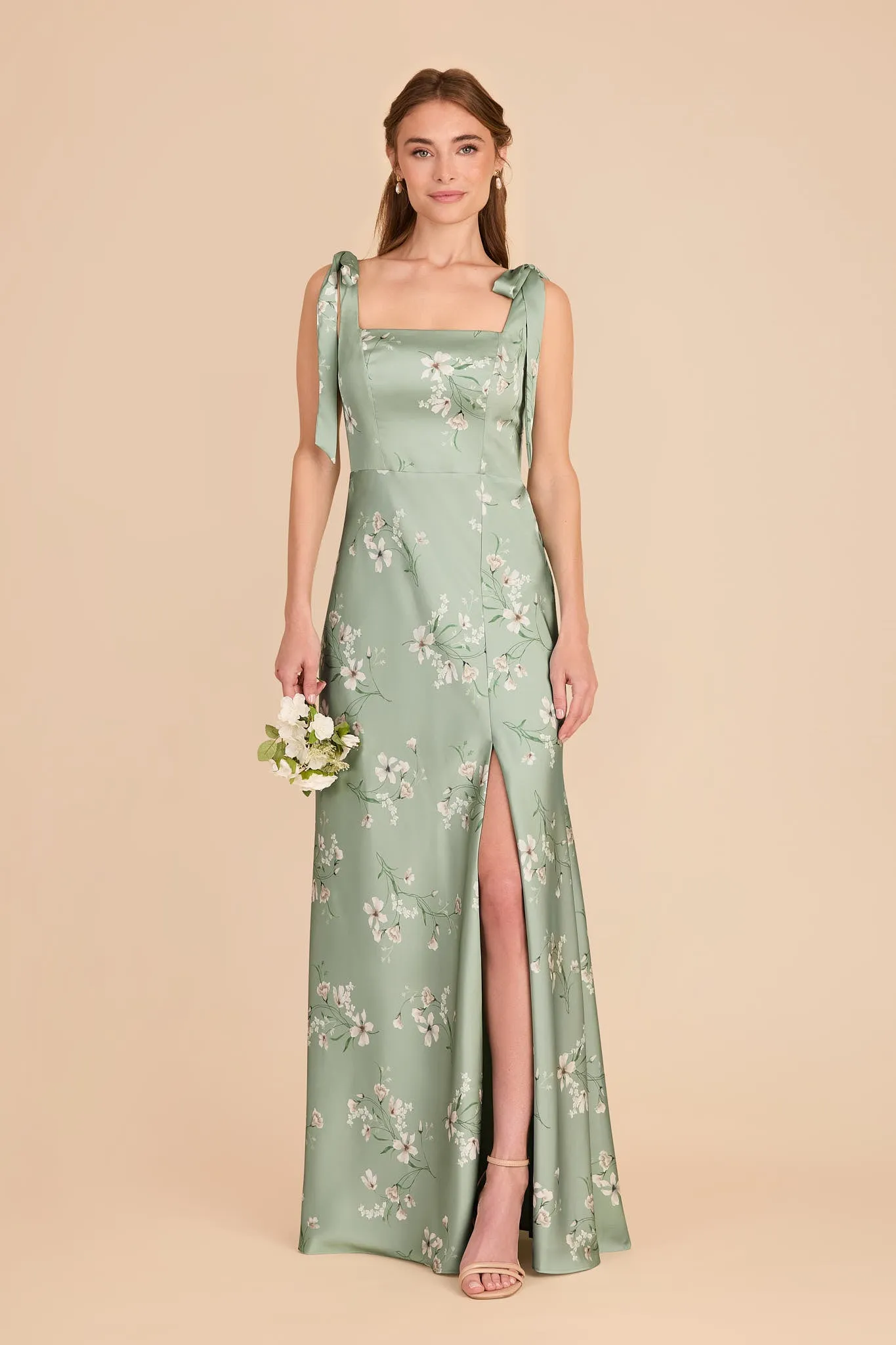 Alex Matte Satin Dress - Sage Le Fleur sold by Birdy Grey product image thumbnail 3