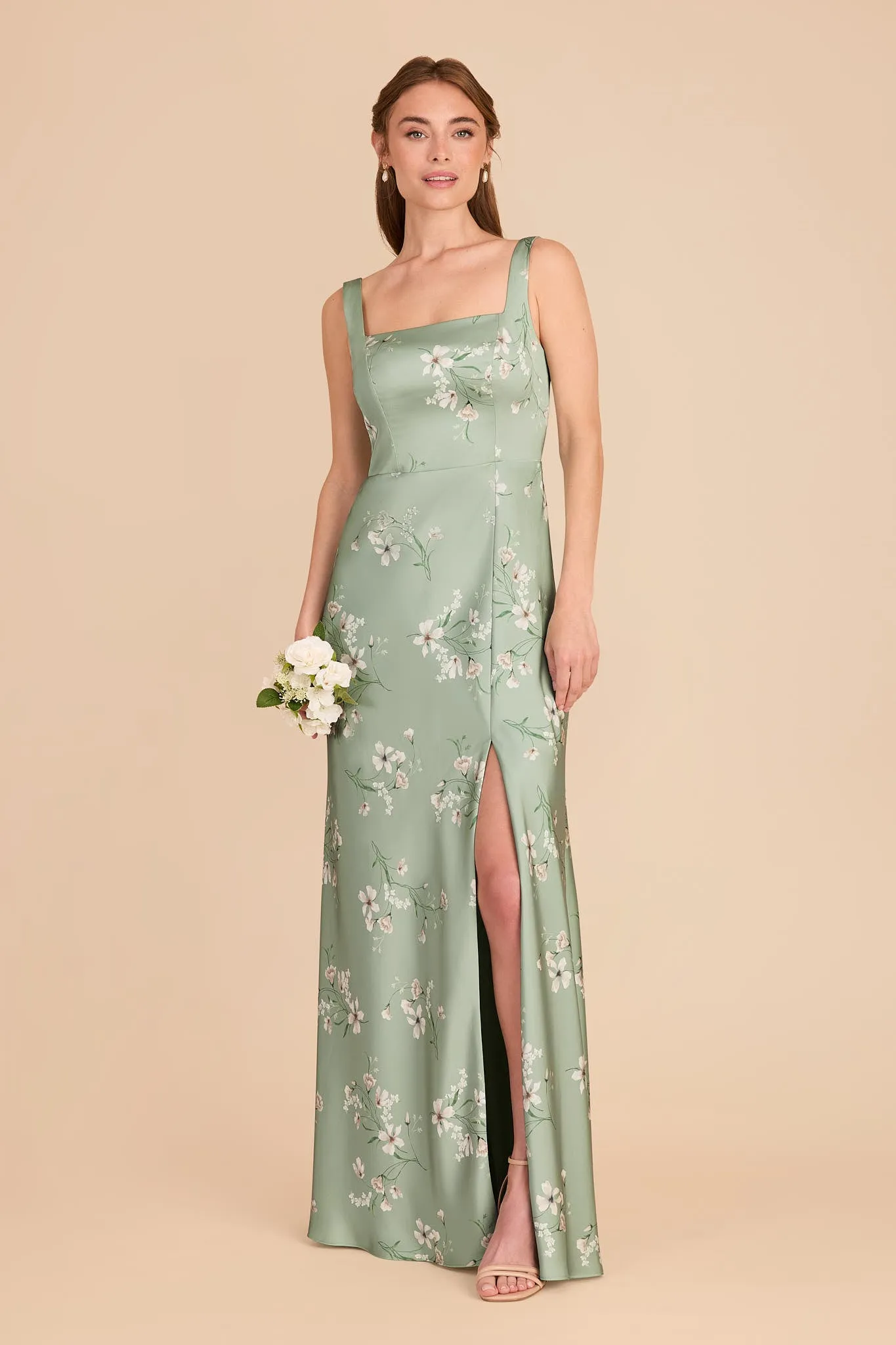Alex Matte Satin Dress - Sage Le Fleur sold by Birdy Grey product image thumbnail 2