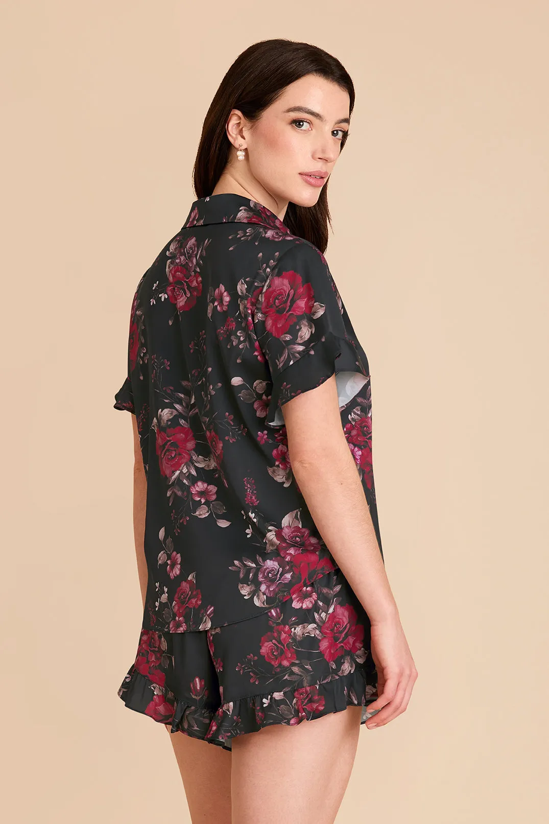 Esther Pajamas - Black Fleurs Damour sold by Birdy Grey product image thumbnail 4