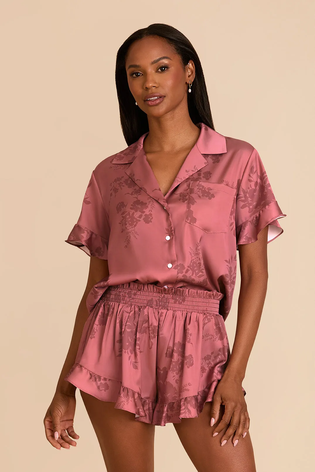 Esther Pajamas - Wild Rose Whimsical Blooms sold by Birdy Grey