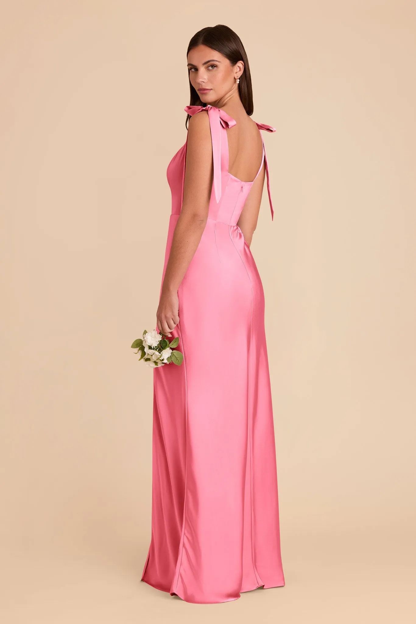 Alex Matte Satin Dress - Bon Bon Pink sold by Birdy Grey product image thumbnail 4