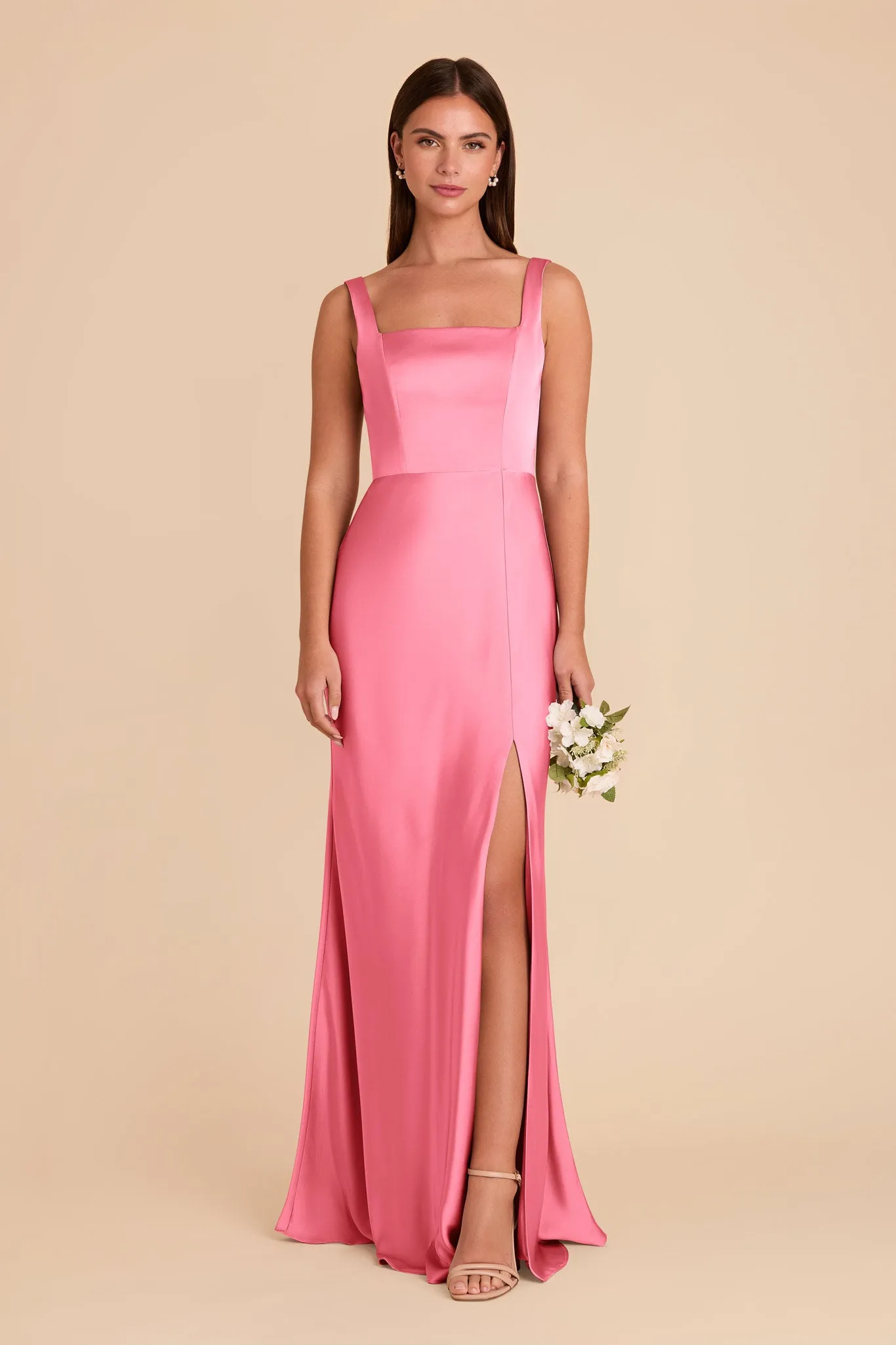 Alex Matte Satin Dress - Bon Bon Pink sold by Birdy Grey product image thumbnail 3