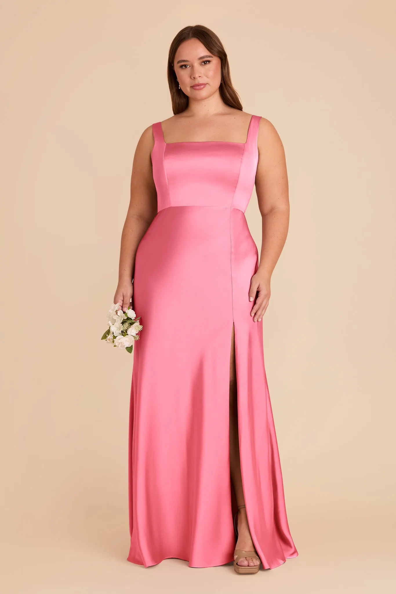 Alex Matte Satin Dress - Bon Bon Pink sold by Birdy Grey product image thumbnail 2