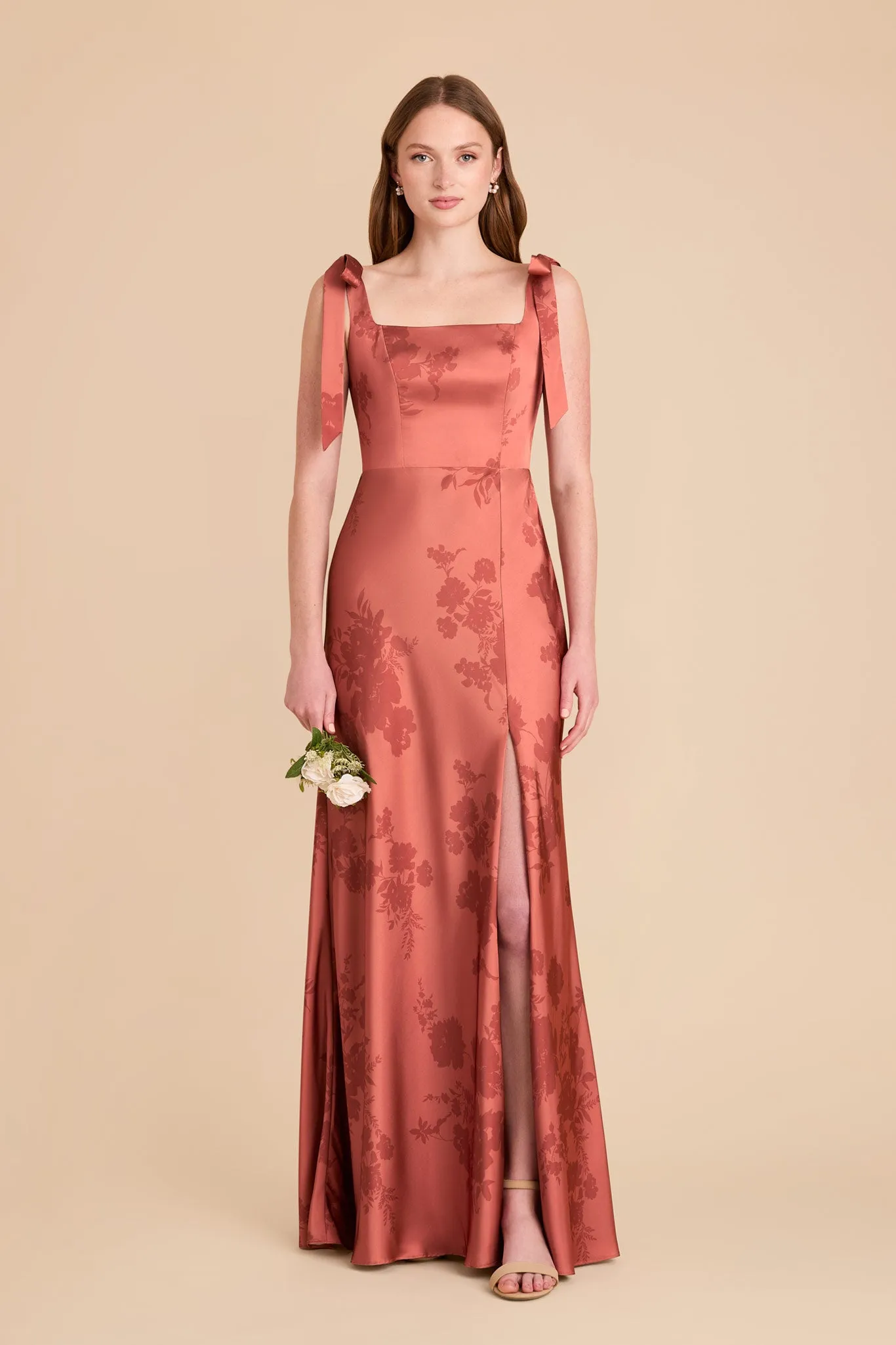 Alex Matte Satin Dress - Wild Rose Whimsical Blooms sold by Birdy Grey product image thumbnail 2