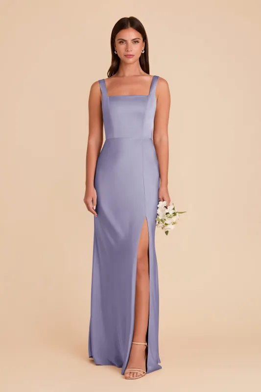Alex Matte Satin Dress - Wisteria sold by Birdy Grey
