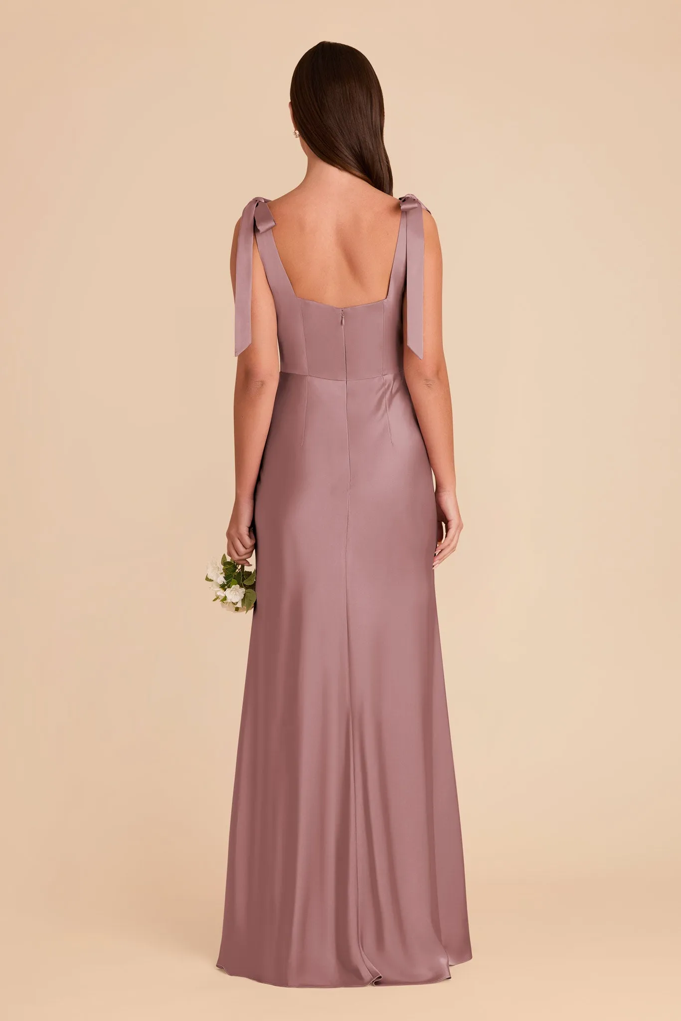 Alex Matte Satin Dress - Dark Mauve sold by Birdy Grey product image thumbnail 5