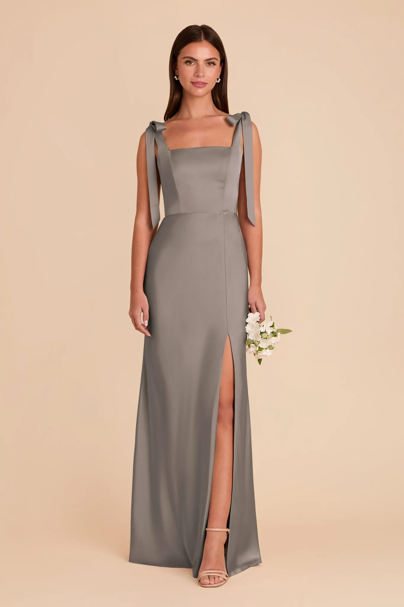 Alex Matte Satin Dress - Quartz sold by Birdy Grey product image thumbnail 3