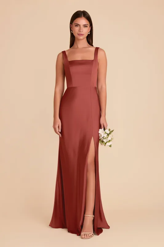 Alex Matte Satin Dress - Spice sold by Birdy Grey