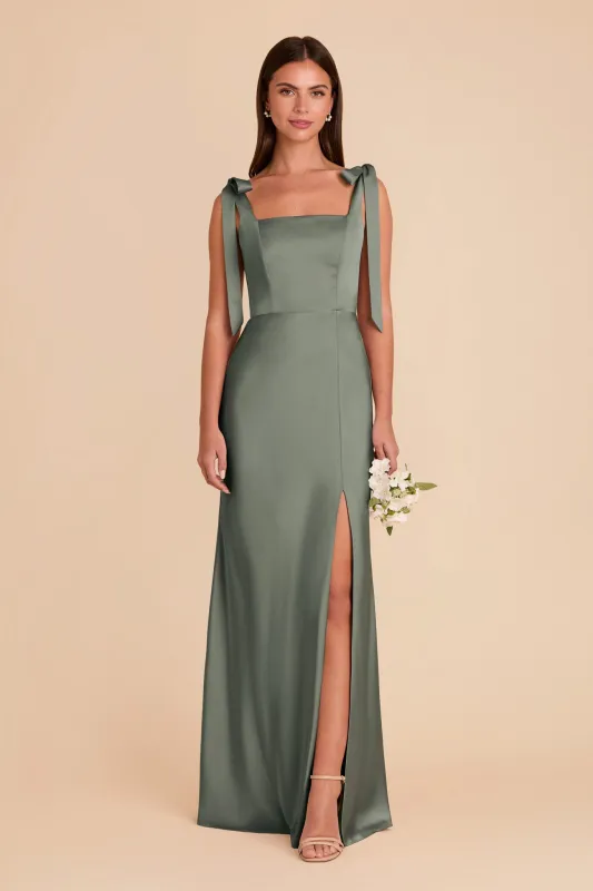 Alex Matte Satin Dress - Sea Glass sold by Birdy Grey