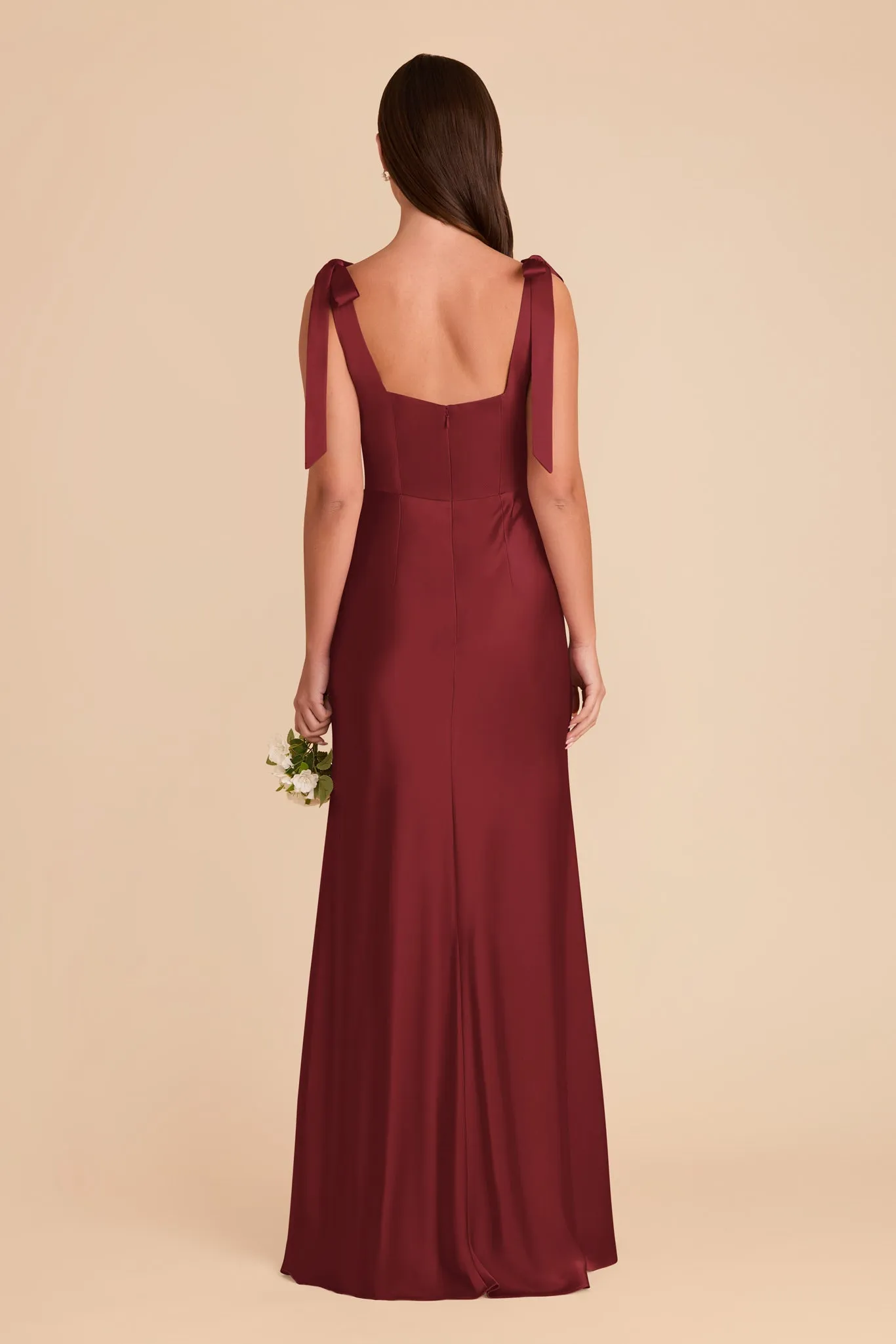 Alex Matte Satin Dress - Burgundy sold by Birdy Grey product image thumbnail 5